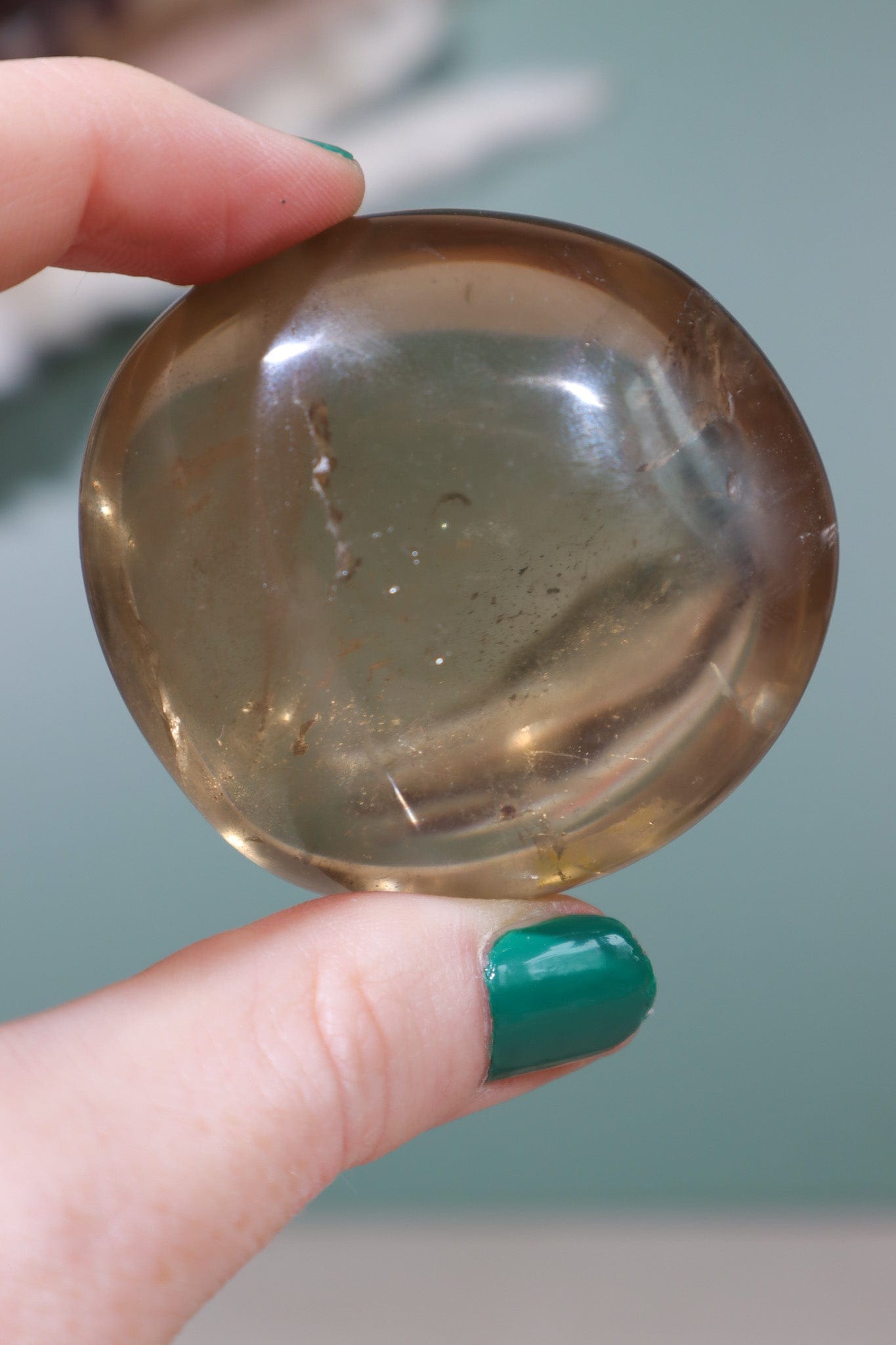 Smokey Quartz Palmstone 98gr - Tali & Loz Crystals