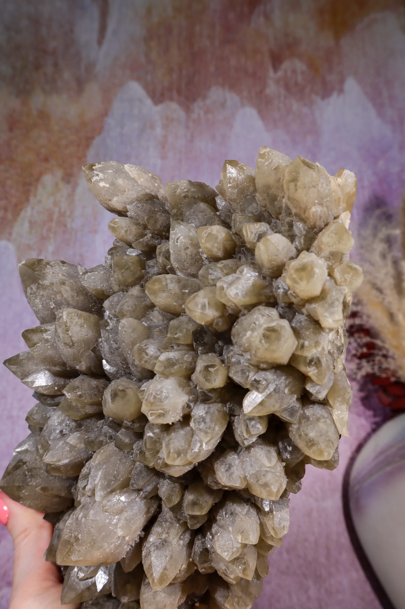 Smoky Quartz Elestial Cluster | 275mm | Romania Quartz Tali & Loz Crystals