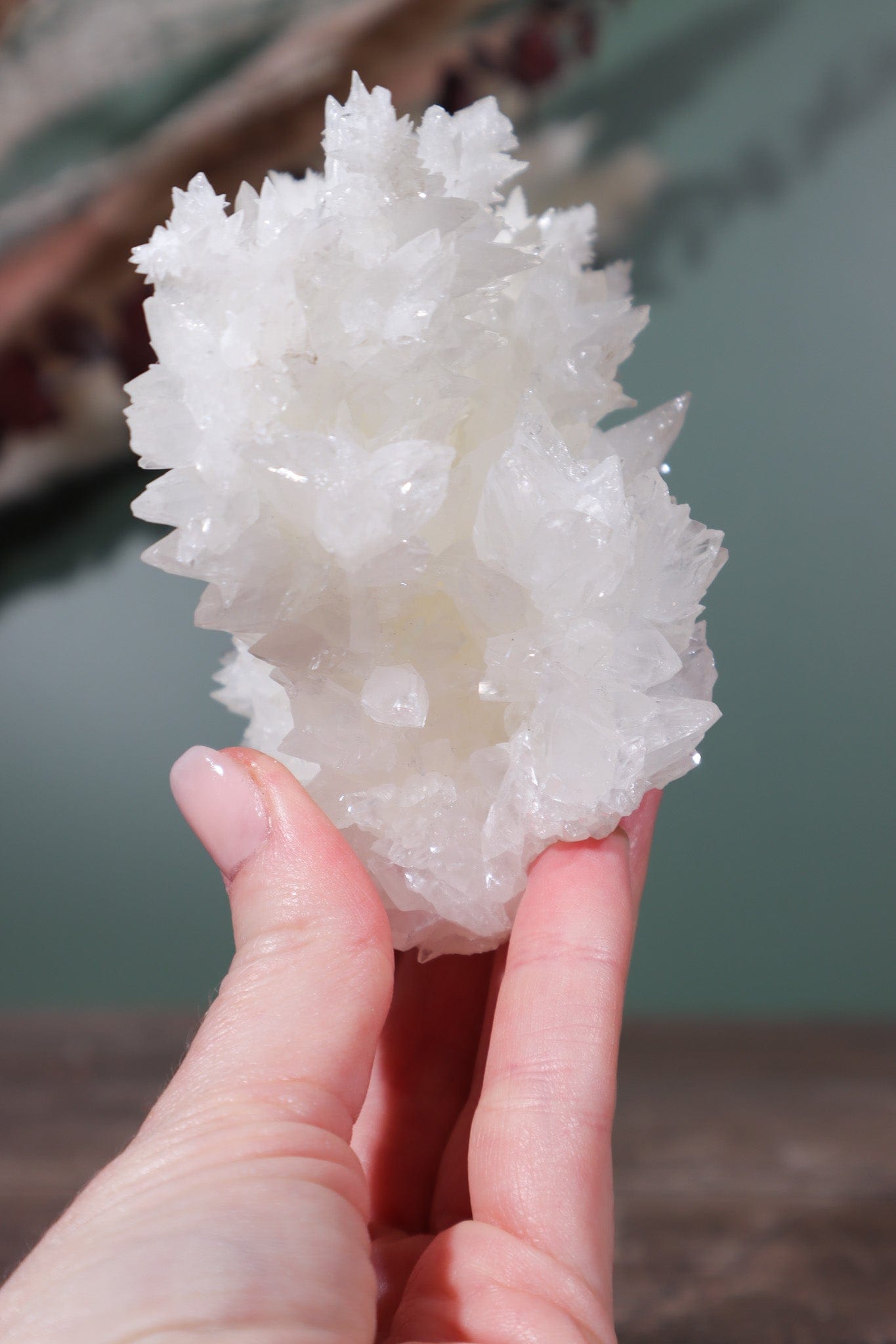 Snow White Aragonite Specimen 358gr - Tali & Loz Crystals