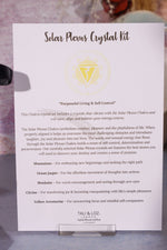 Solar Plexus Chakra Crystal Kit Crystal Sets Tali & Loz Crystals