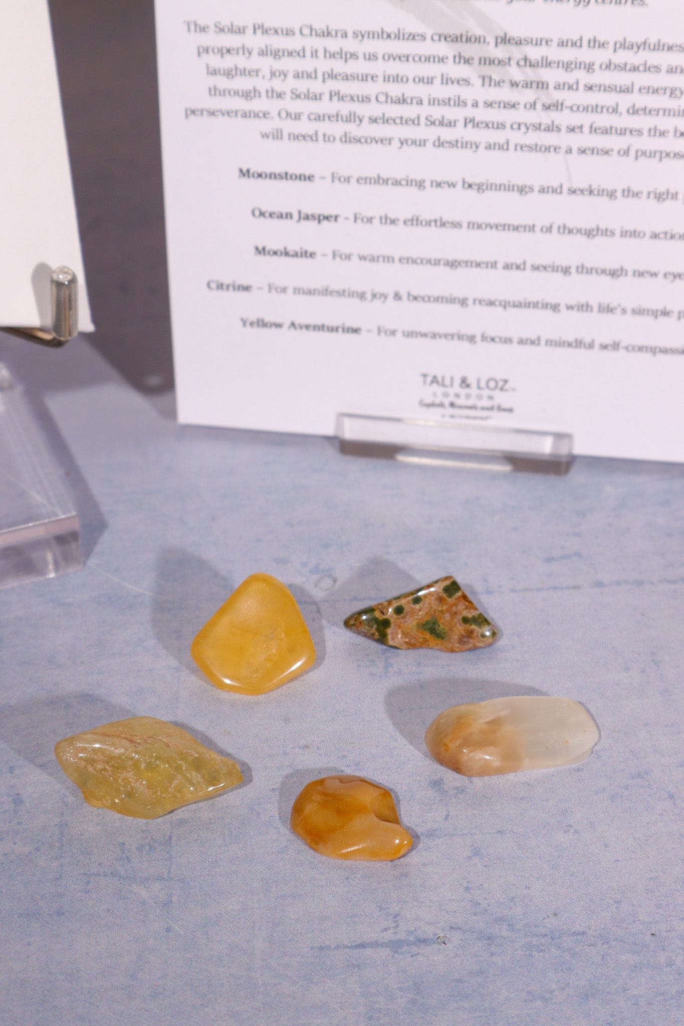 Solar Plexus Chakra Crystal Kit Crystal Sets Tali & Loz Crystals