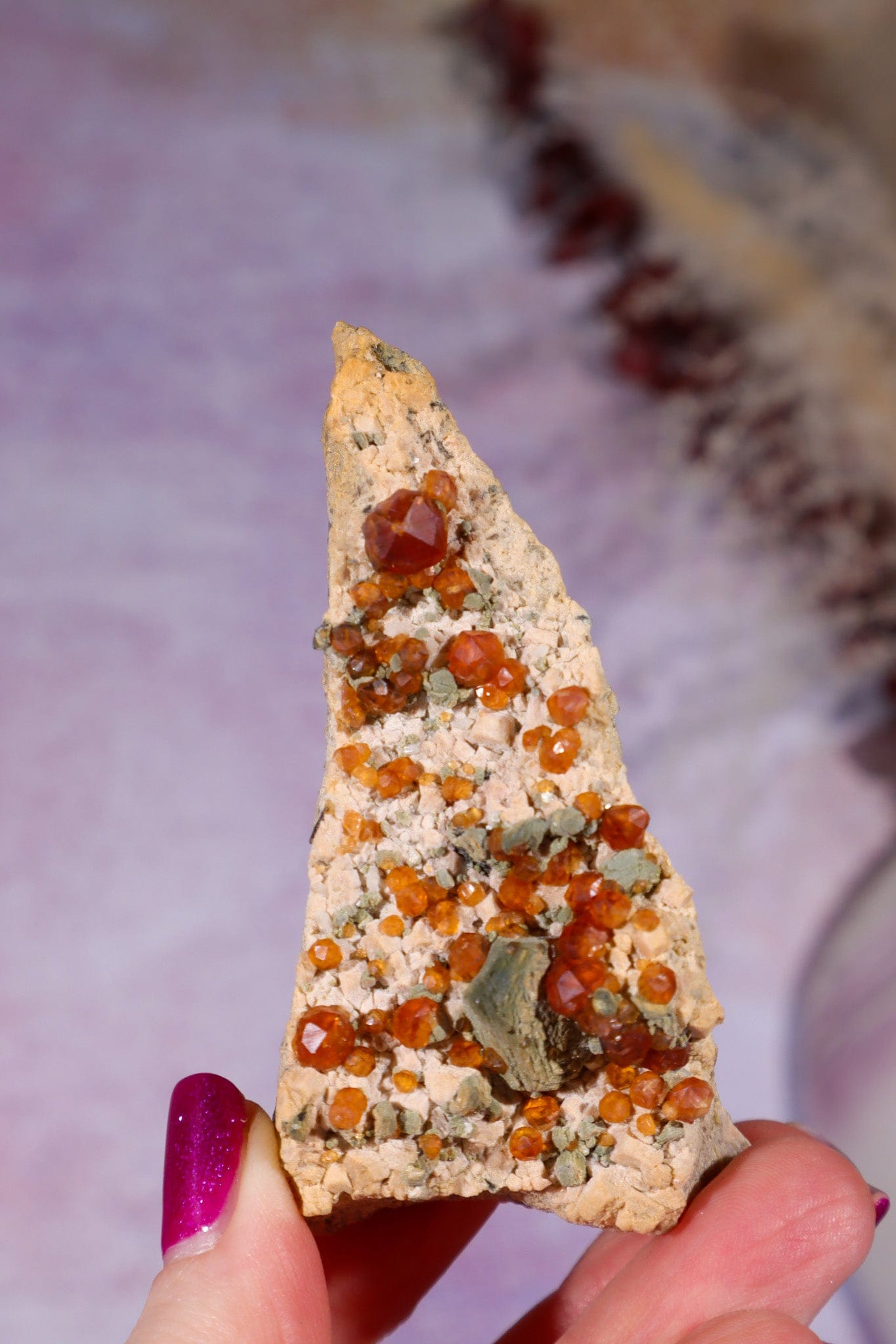 Spessartine Garnet 7,4cm, North Carolina, USA Specimen Tali & Loz Crystals