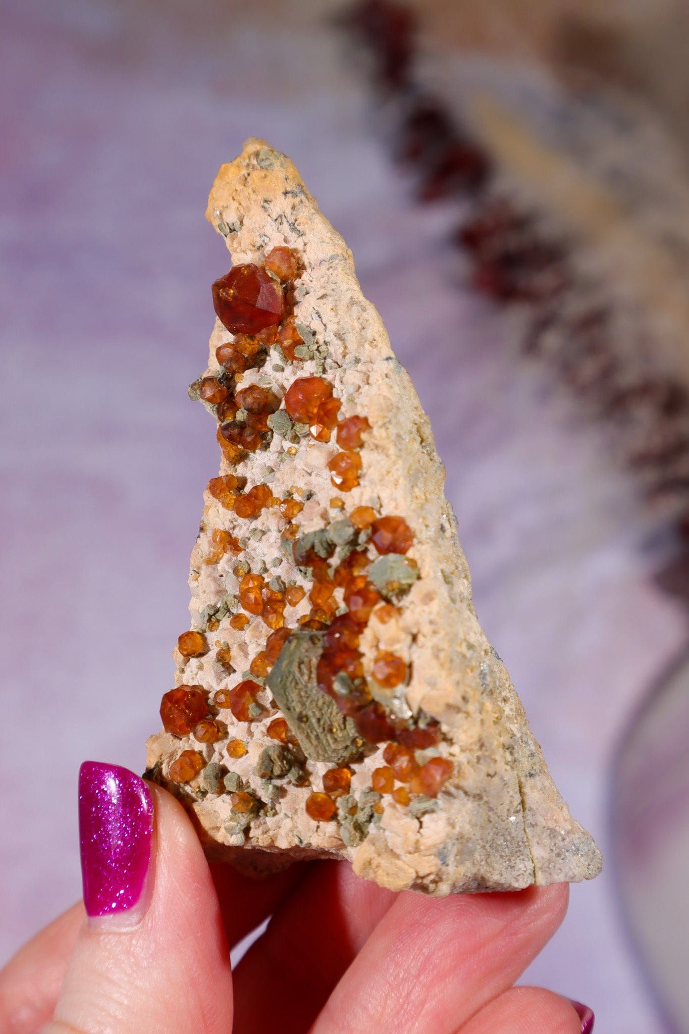 Spessartine Garnet 7,4cm, North Carolina, USA Specimen Tali & Loz Crystals