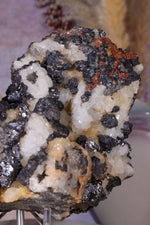 Sphalerite with Minor Smithsonite on White Quartz | Nenthead Mineral Specimen Tali & Loz Crystals