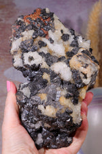 Sphalerite with Minor Smithsonite on White Quartz | Nenthead Mineral Specimen Tali & Loz Crystals
