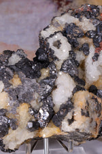 Sphalerite with Minor Smithsonite on White Quartz | Nenthead Mineral Specimen Tali & Loz Crystals