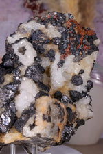 Sphalerite with Minor Smithsonite on White Quartz | Nenthead Mineral Specimen Tali & Loz Crystals
