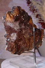 Sphalerite with Minor Smithsonite on White Quartz | Nenthead Mineral Specimen Tali & Loz Crystals
