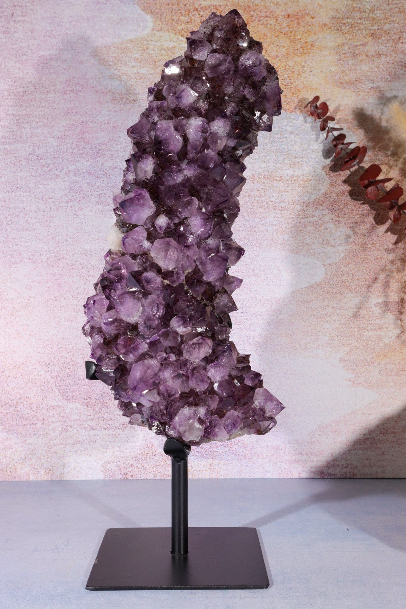 Statement Amethyst Cluster With Bespoke Stand 3.1KG Clusters Tali & Loz Crystals
