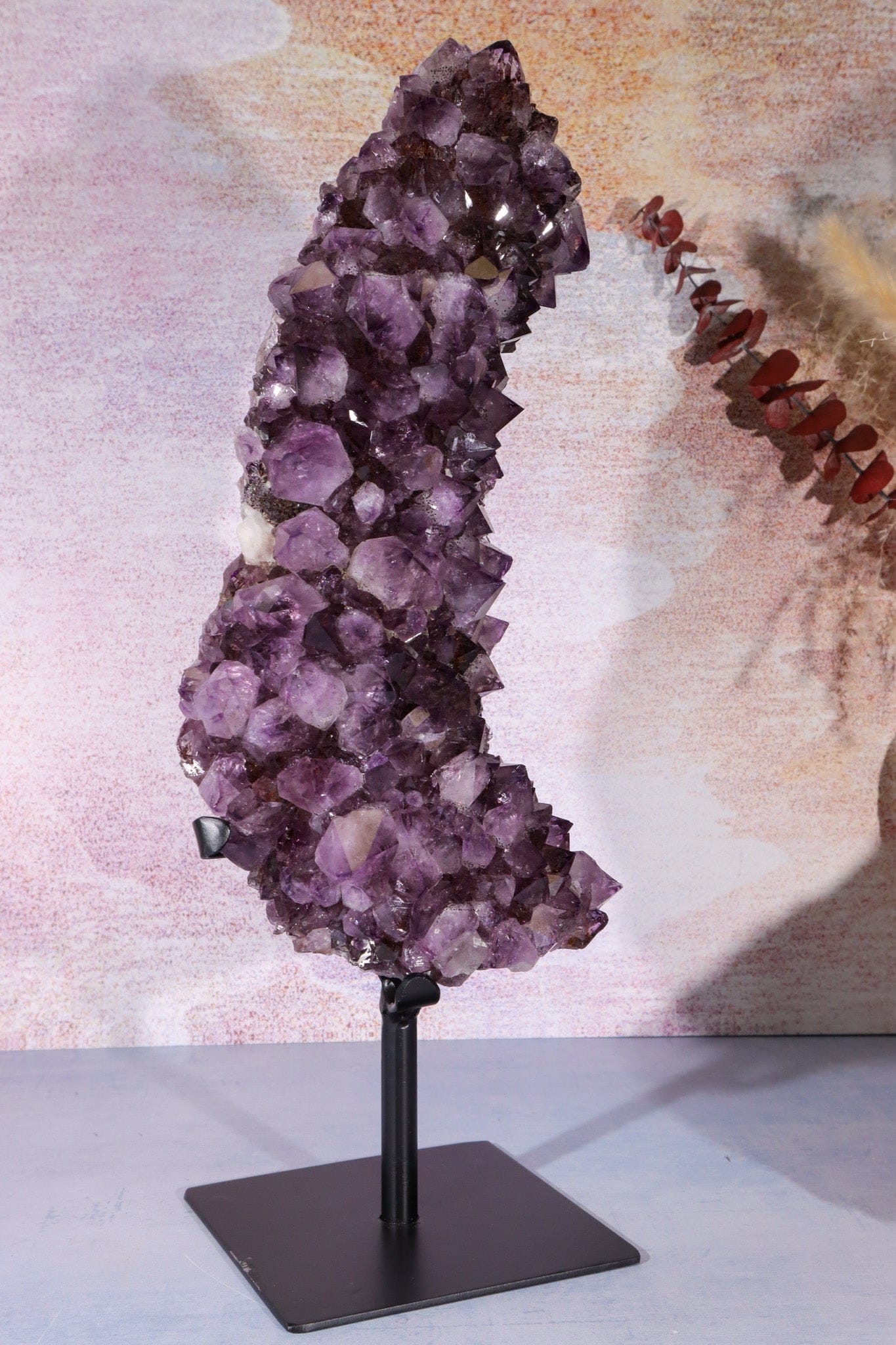 Statement Amethyst Cluster With Bespoke Stand 3.1KG Clusters Tali & Loz Crystals