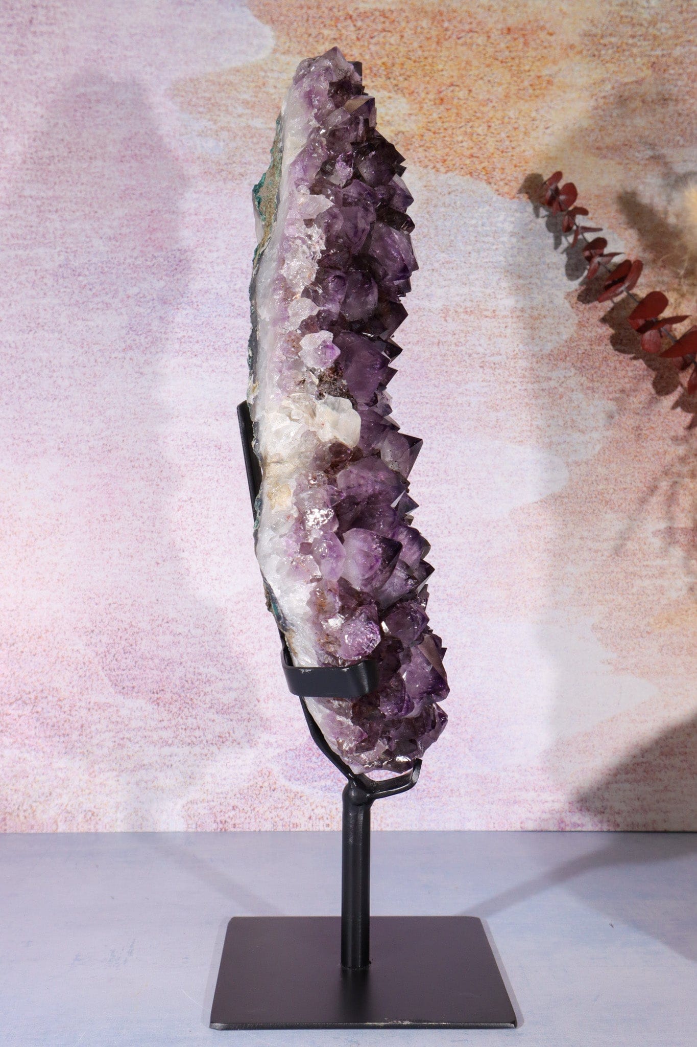 Statement Amethyst Cluster With Bespoke Stand 3.1KG Clusters Tali & Loz Crystals
