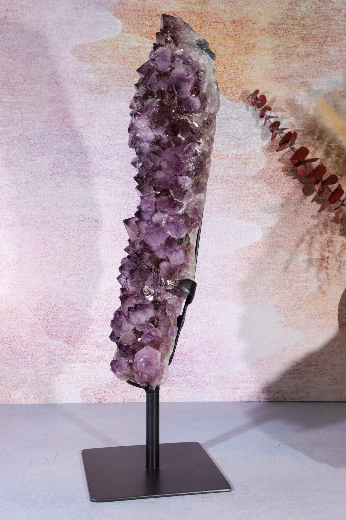 Statement Amethyst Cluster With Bespoke Stand 3.1KG Clusters Tali & Loz Crystals