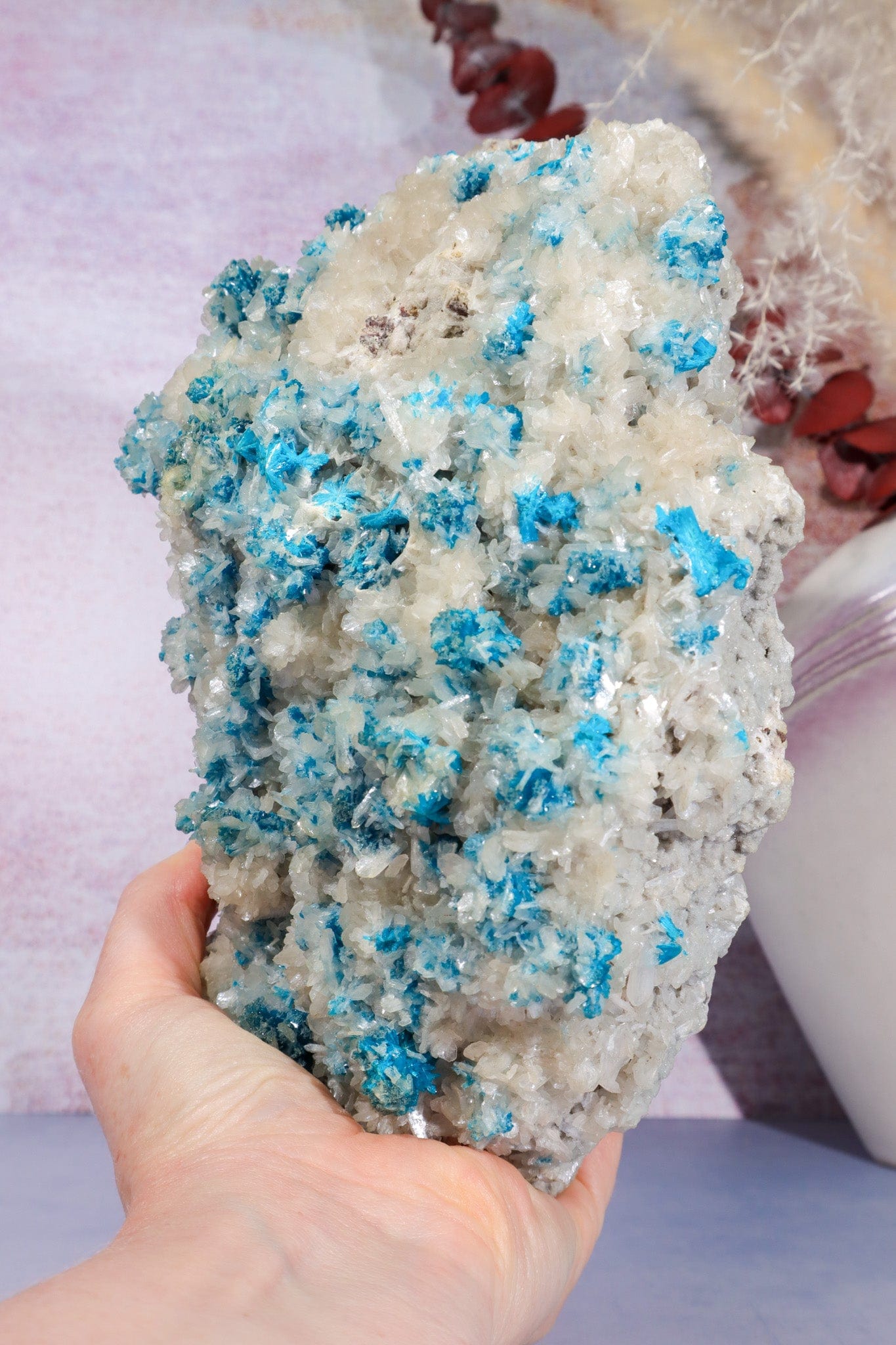 Statement Cavansite Stilbite Specimen 2.8KG | India Minerals Tali & Loz Crystals