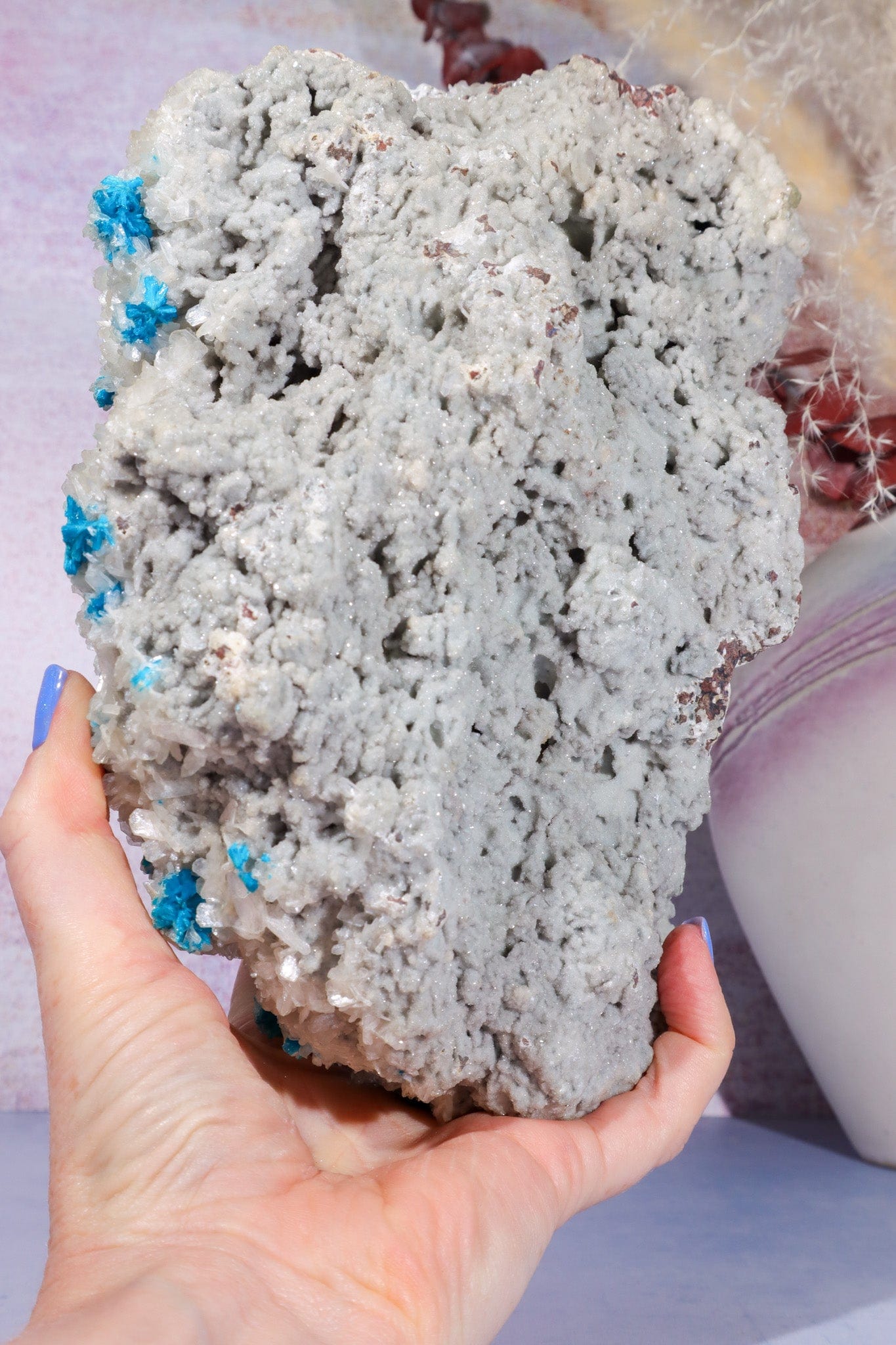 Statement Cavansite Stilbite Specimen 2.8KG | India Minerals Tali & Loz Crystals