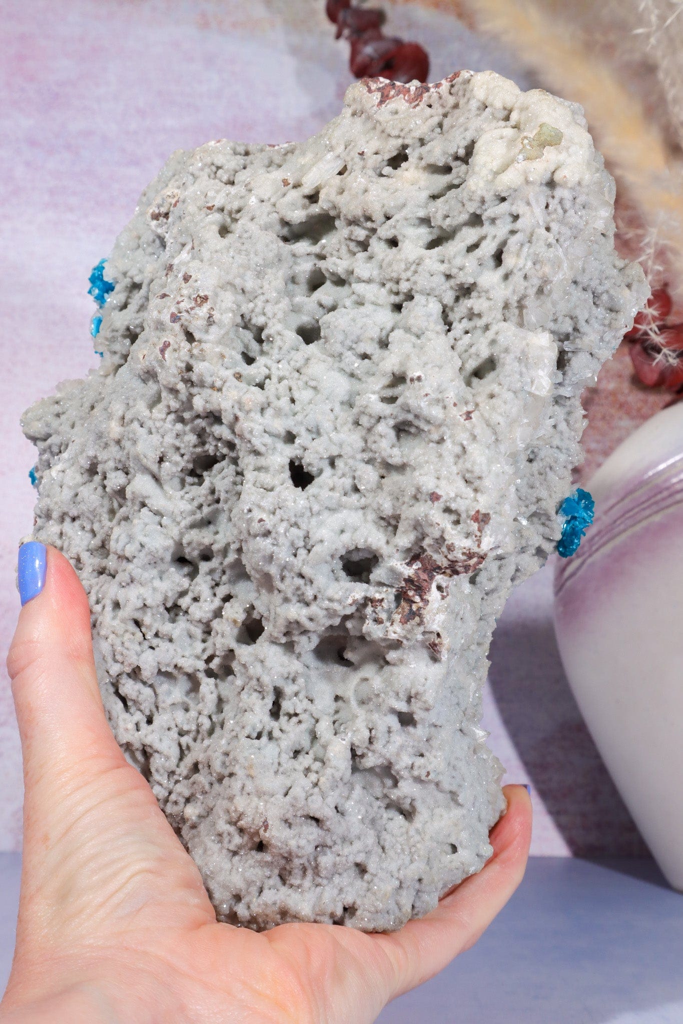 Statement Cavansite Stilbite Specimen 2.8KG | India Minerals Tali & Loz Crystals