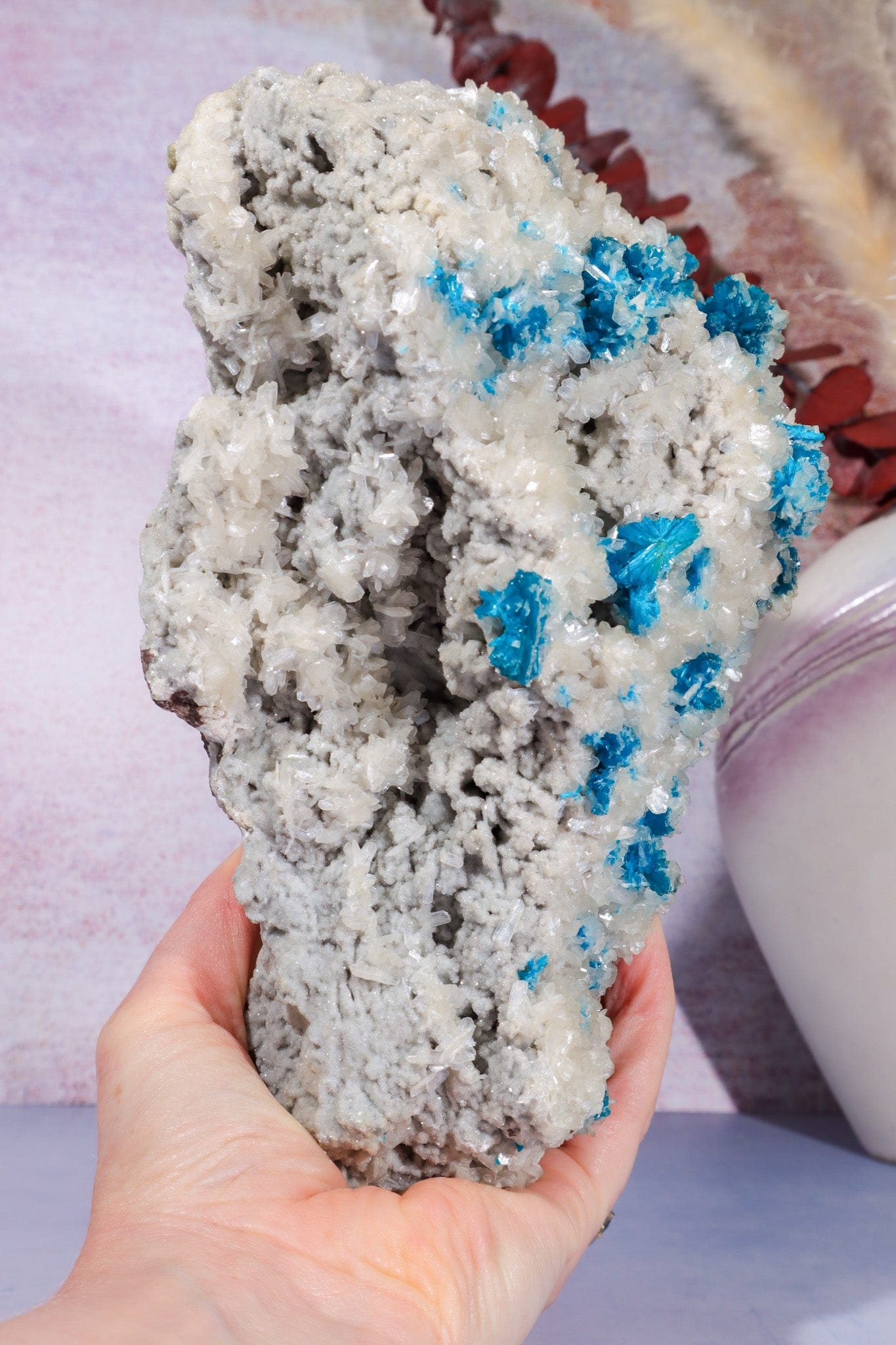 Statement Cavansite Stilbite Specimen 2.8KG | India Minerals Tali & Loz Crystals