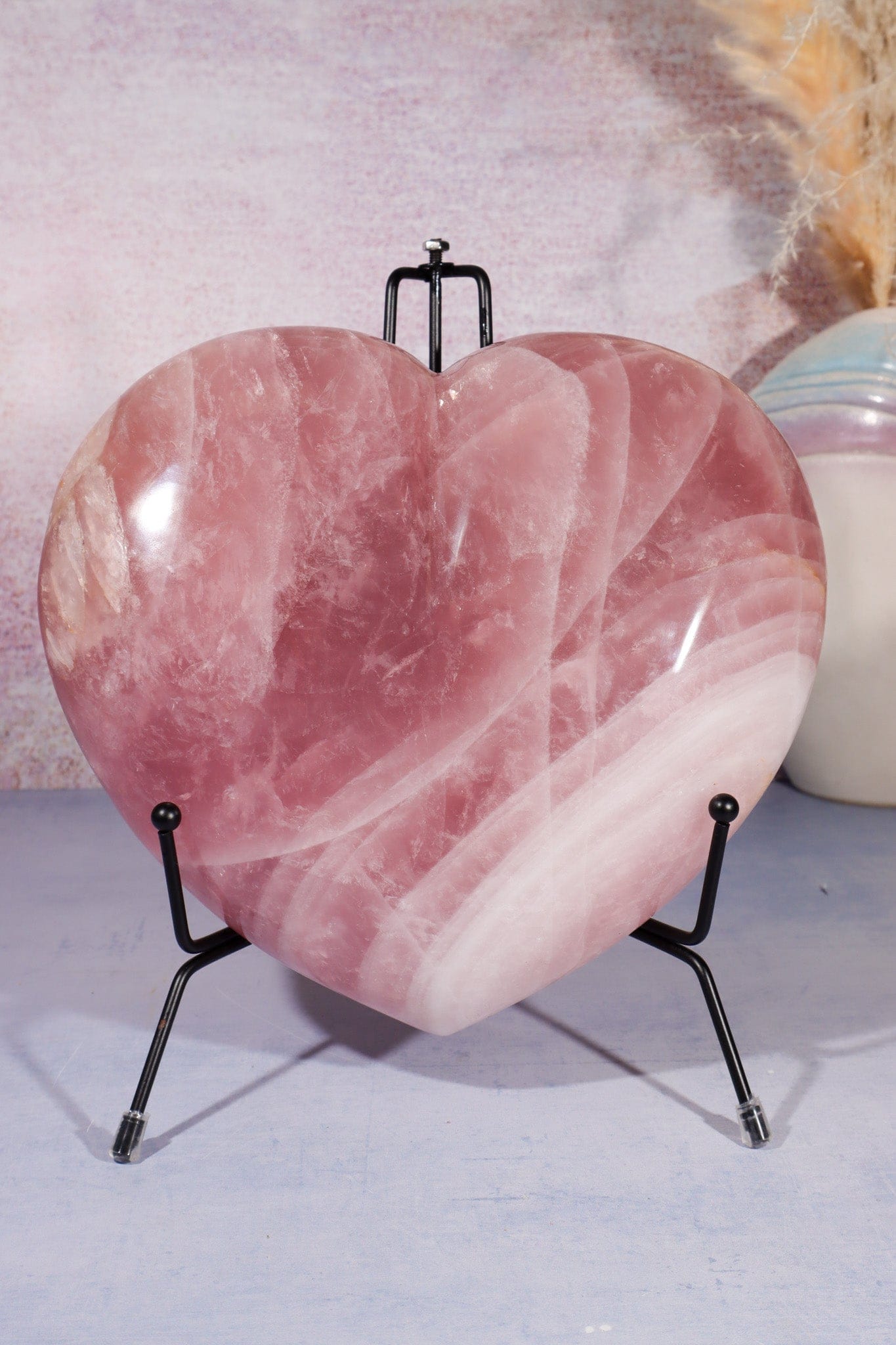 Statement Rose Quartz Heart Carving 3.3KG Hearts Tali & Loz Crystals
