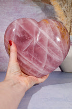 Statement Rose Quartz Heart Carving 3.3KG Hearts Tali & Loz Crystals