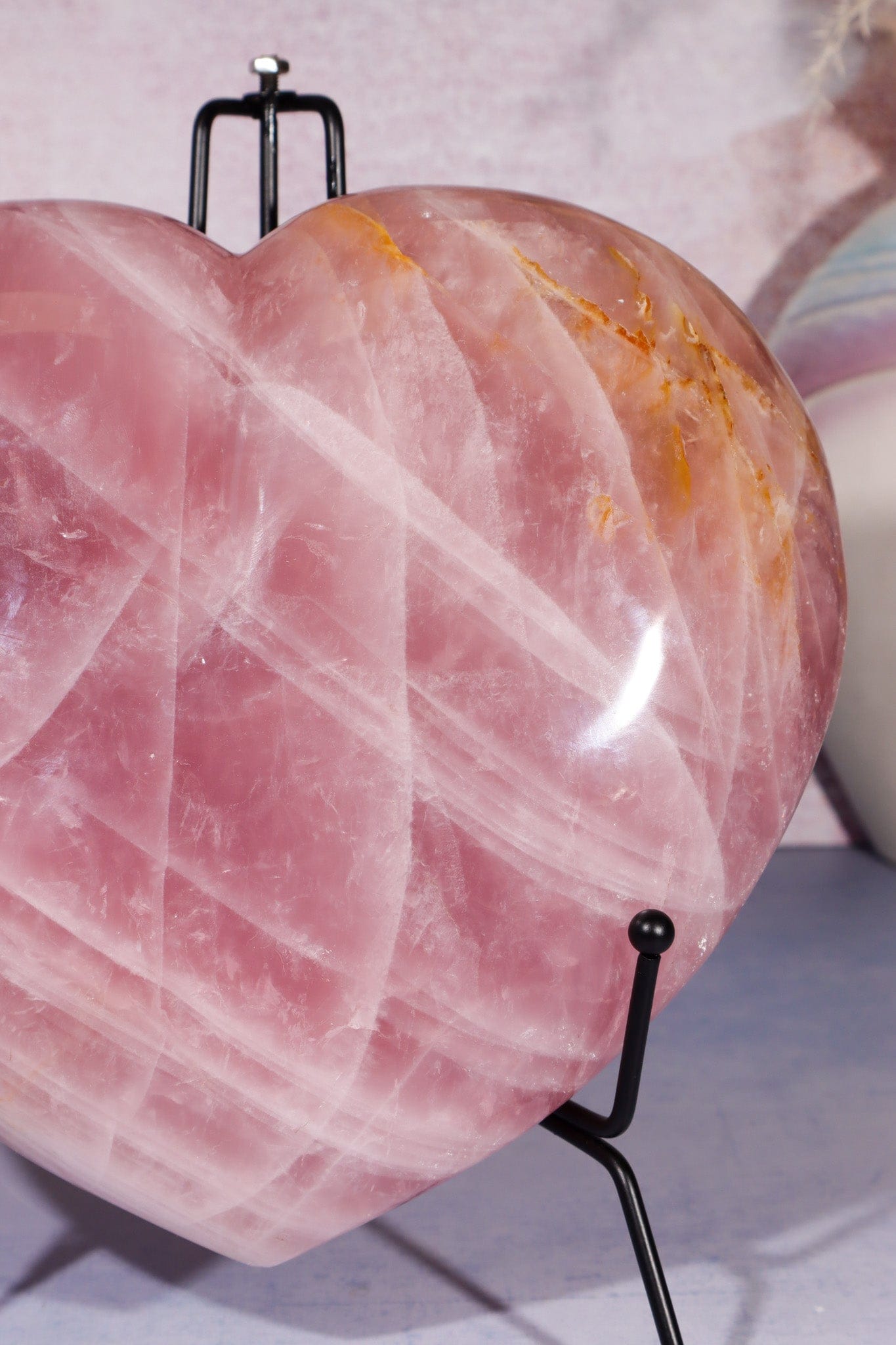 Statement Rose Quartz Heart Carving 3.3KG Hearts Tali & Loz Crystals