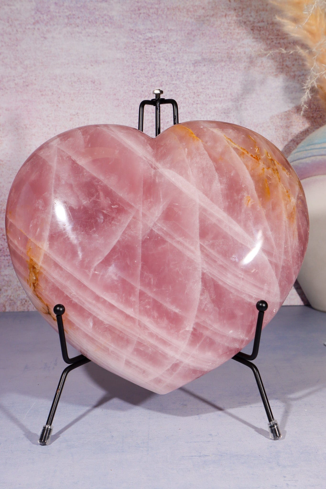 Statement Rose Quartz Heart Carving 3.3KG Hearts Tali & Loz Crystals
