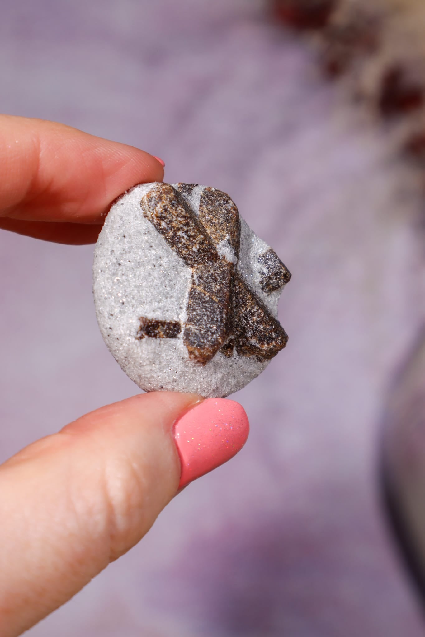 Staurolite Fairy Cross Twin Crystal 3.3cm, Kola Peninsula, Russia, Sold as Seen Minerals Tali & Loz Crystals