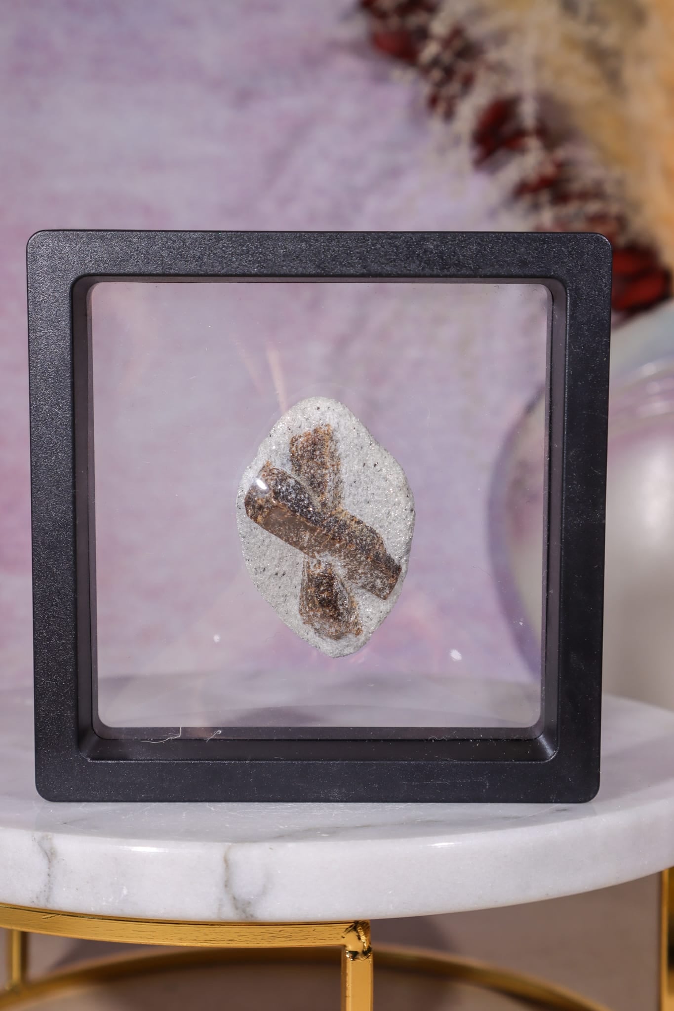 Staurolite Fairy Stone Natural Cross Twin 4.6cm, Kola Peninsula, Russia, Sold as Seen Minerals Tali & Loz Crystals