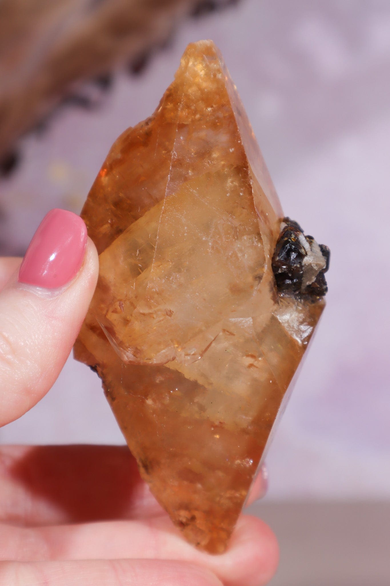 Stellar Beam Calcite with Sphalerite 143gr - Tali & Loz Crystals
