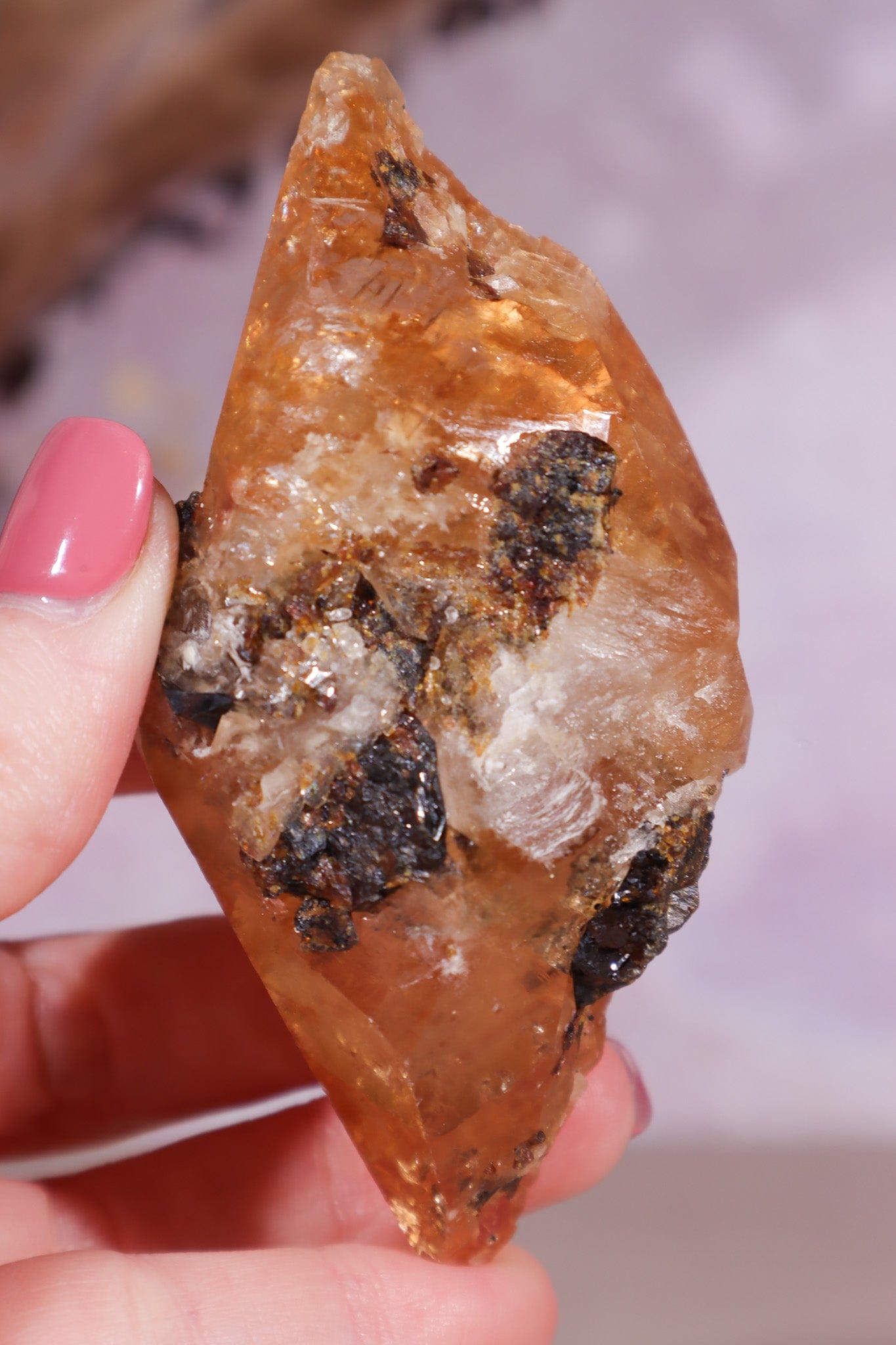 Stellar Beam Calcite with Sphalerite 143gr - Tali & Loz Crystals