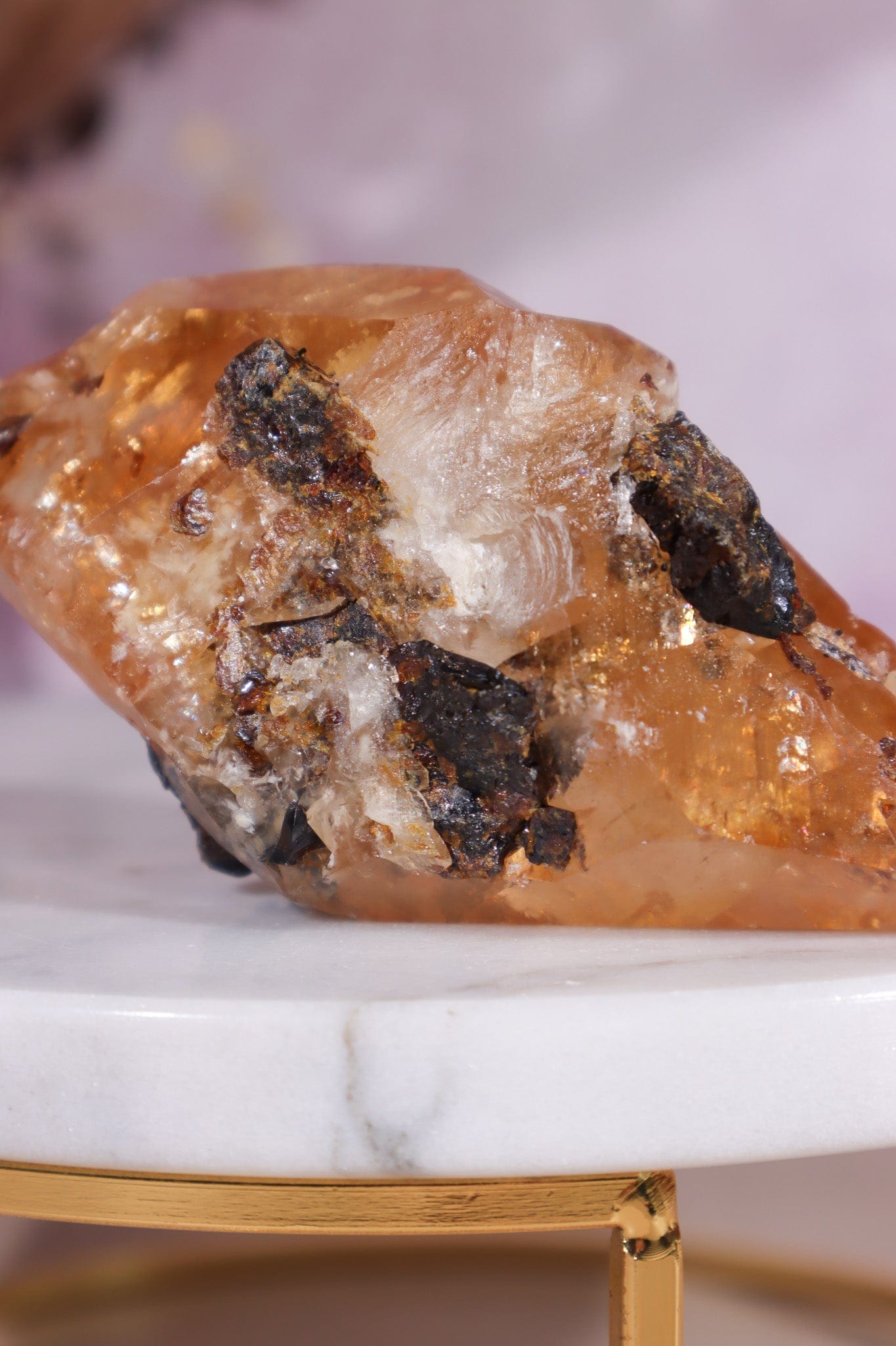 Stellar Beam Calcite with Sphalerite 143gr - Tali & Loz Crystals