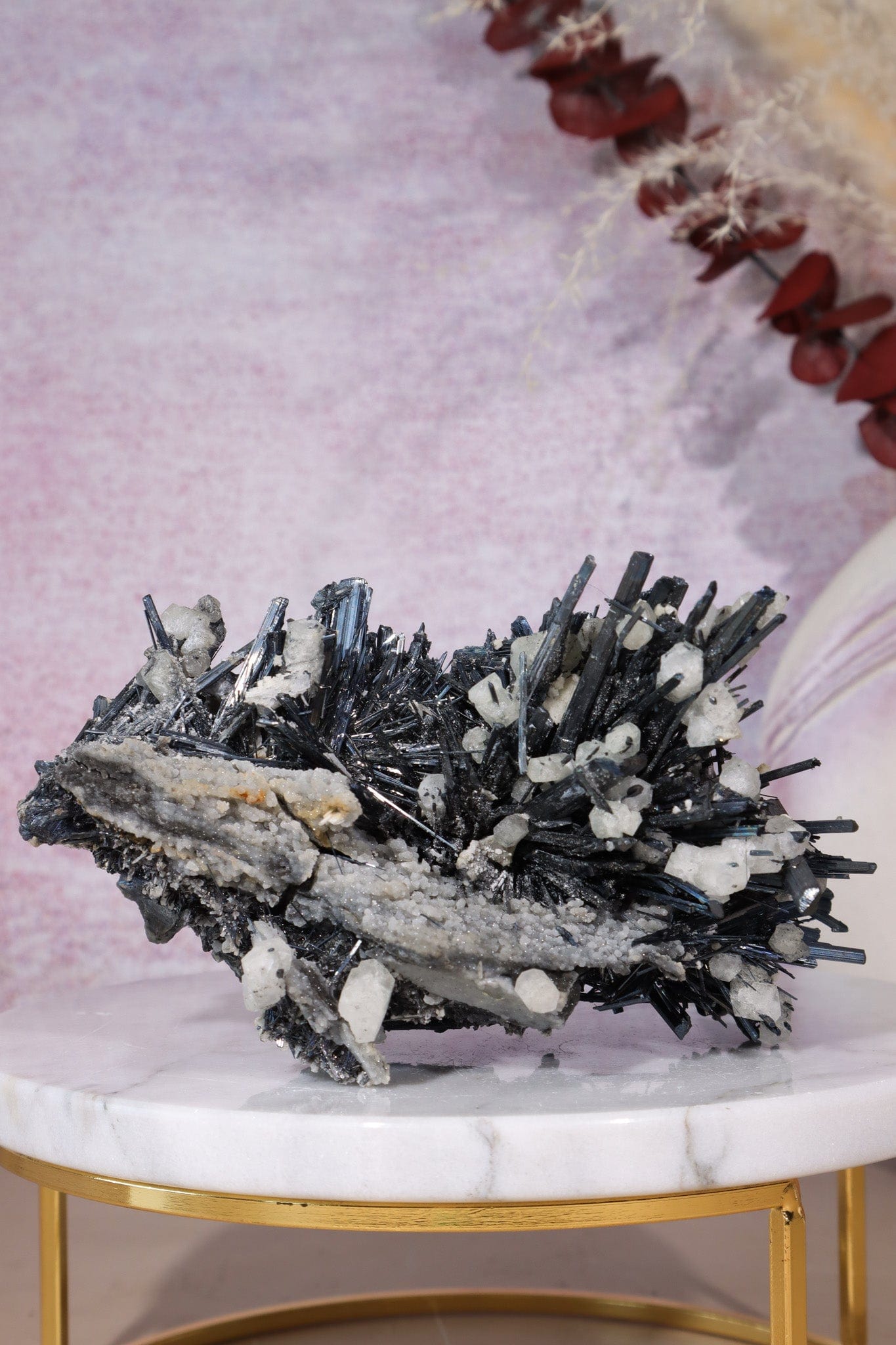Stibnite Calcite Specimen Specimen Tali & Loz Crystals