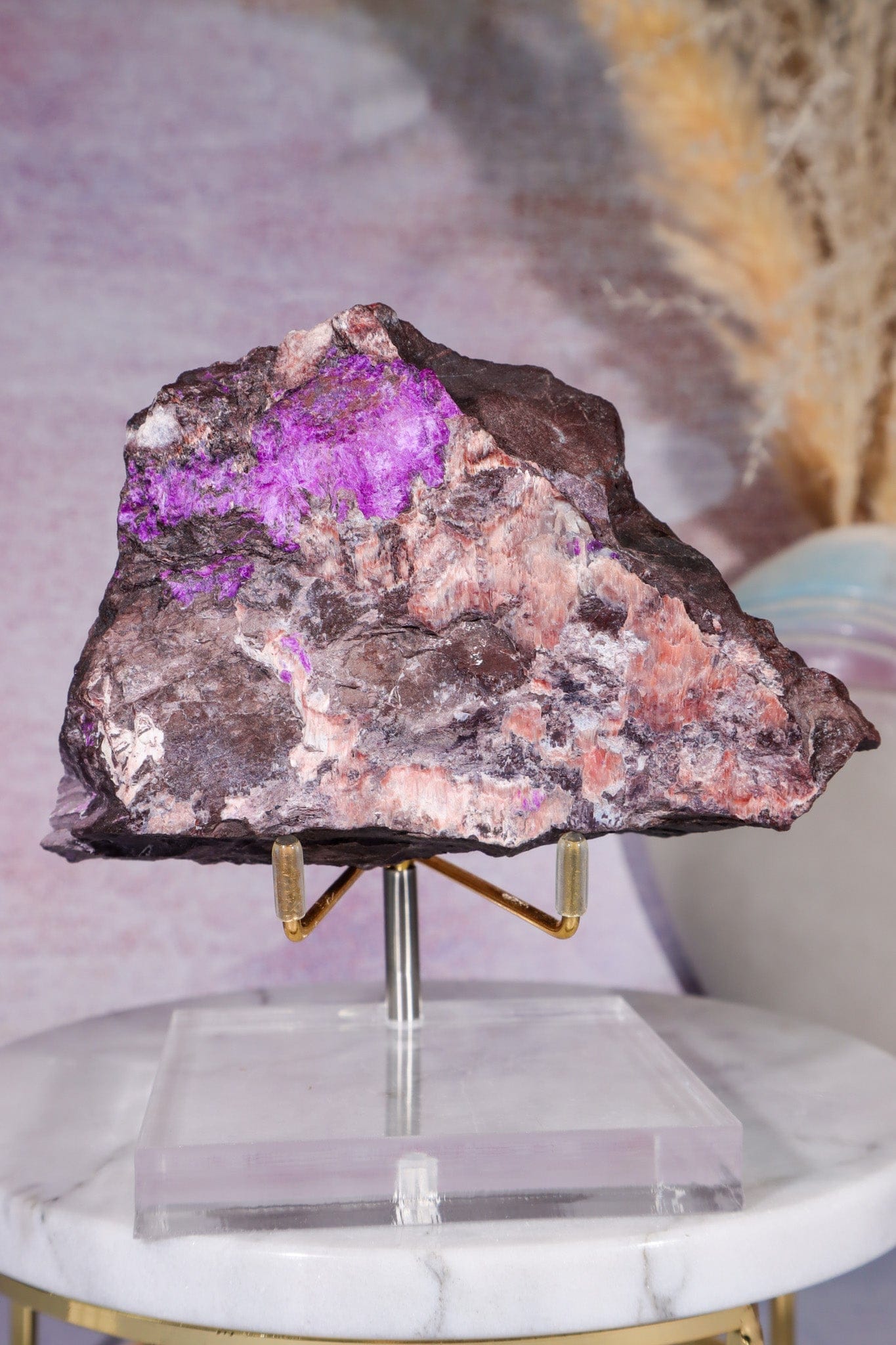Sugilite Bustamite Specimen 0.7KG , South Africa Specimen Tali & Loz Crystals
