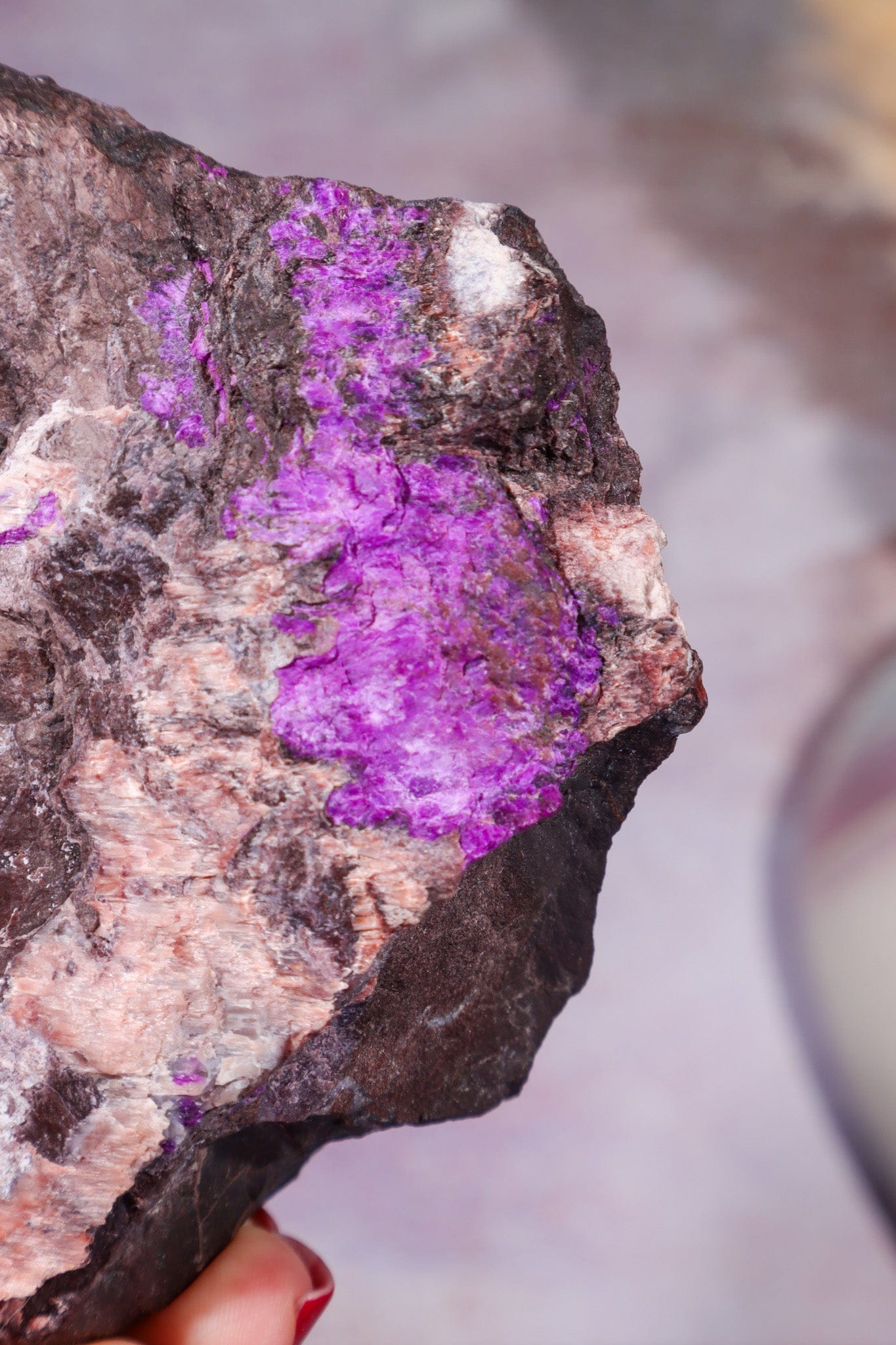 Sugilite Bustamite Specimen 0.7KG , South Africa Specimen Tali & Loz Crystals