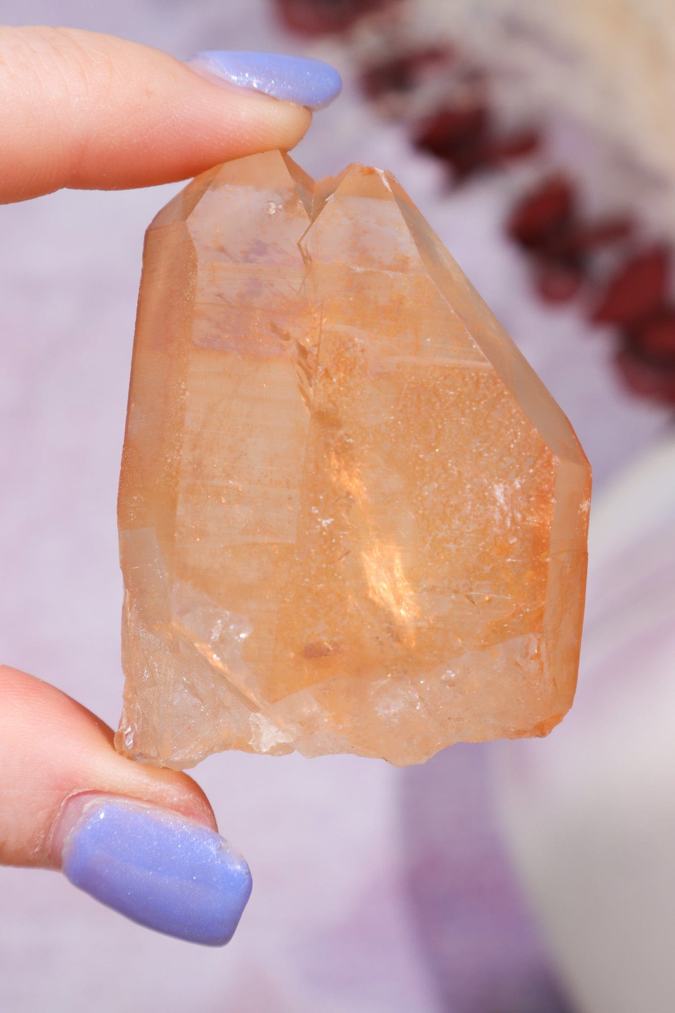 Tangerine Quartz Twin Specimen Tali & Loz Crystals