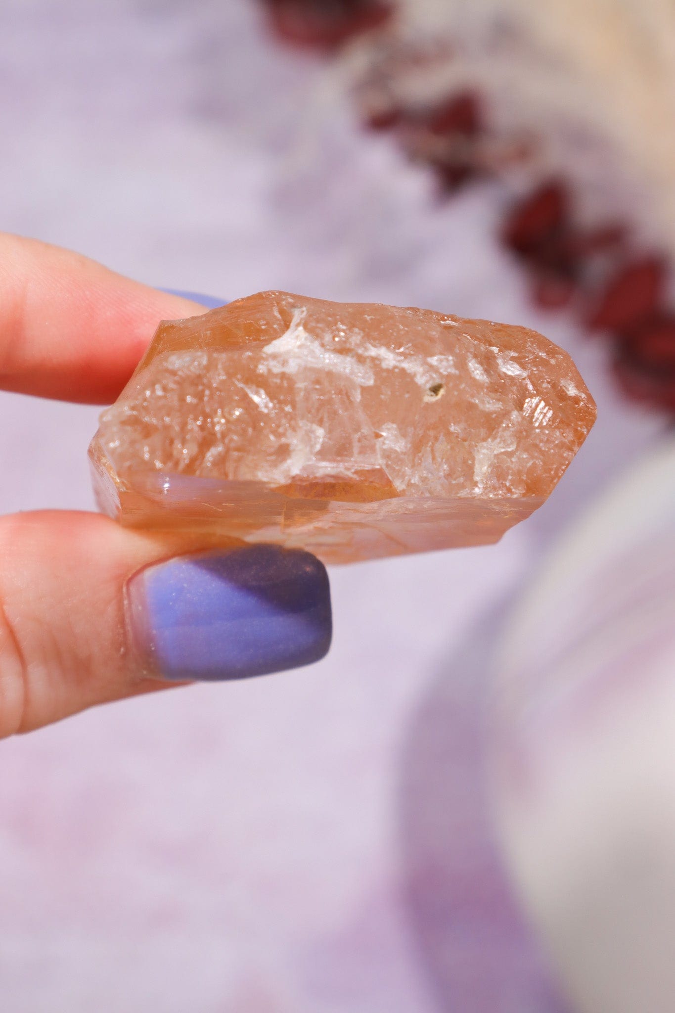 Tangerine Quartz Twin Specimen Tali & Loz Crystals