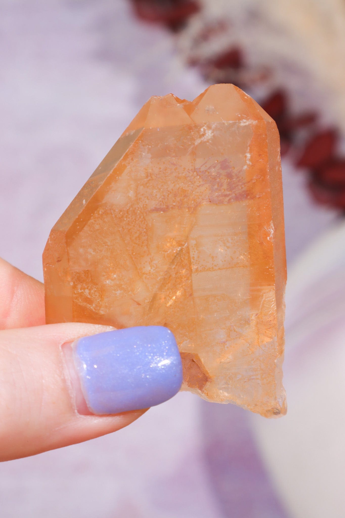 Tangerine Quartz Twin Specimen Tali & Loz Crystals