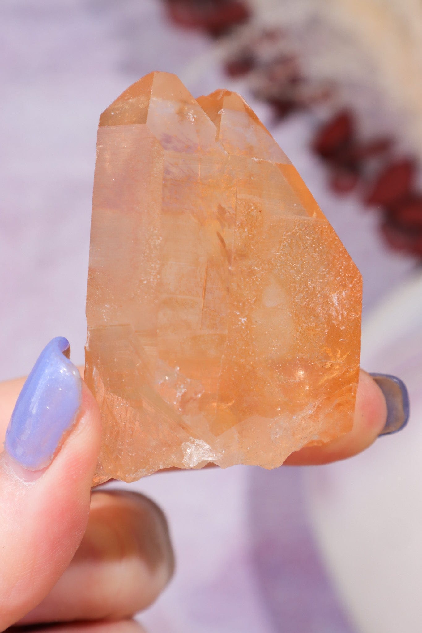 Tangerine Quartz Twin Specimen Tali & Loz Crystals