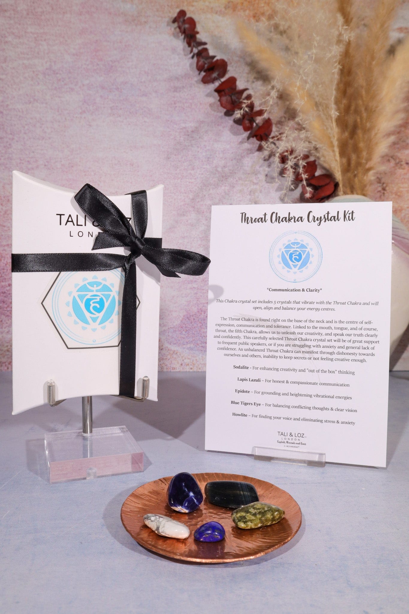 Throat Chakra Crystal Kit Crystal Sets Tali & Loz Crystals
