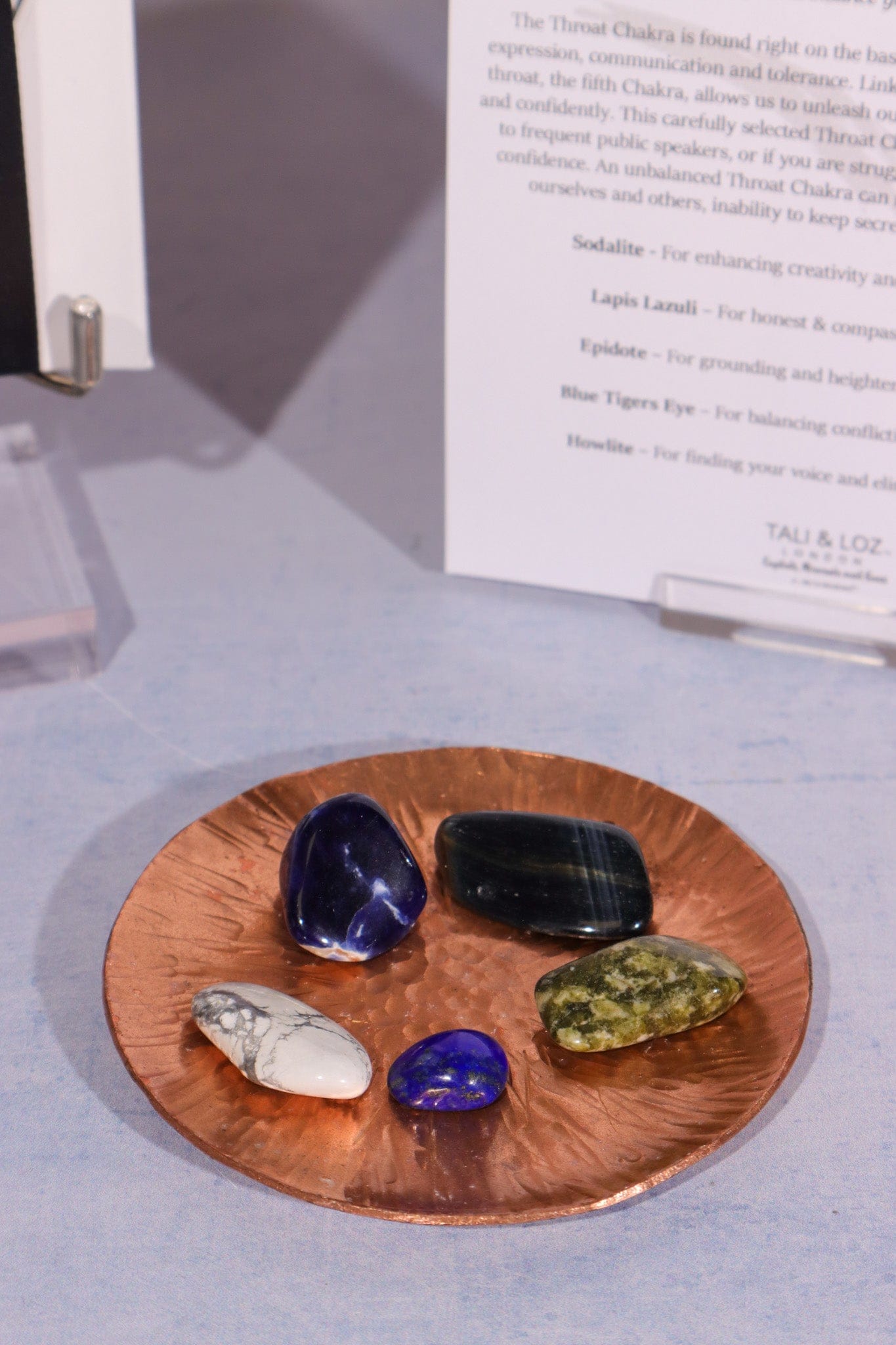 Throat Chakra Crystal Kit Crystal Sets Tali & Loz Crystals