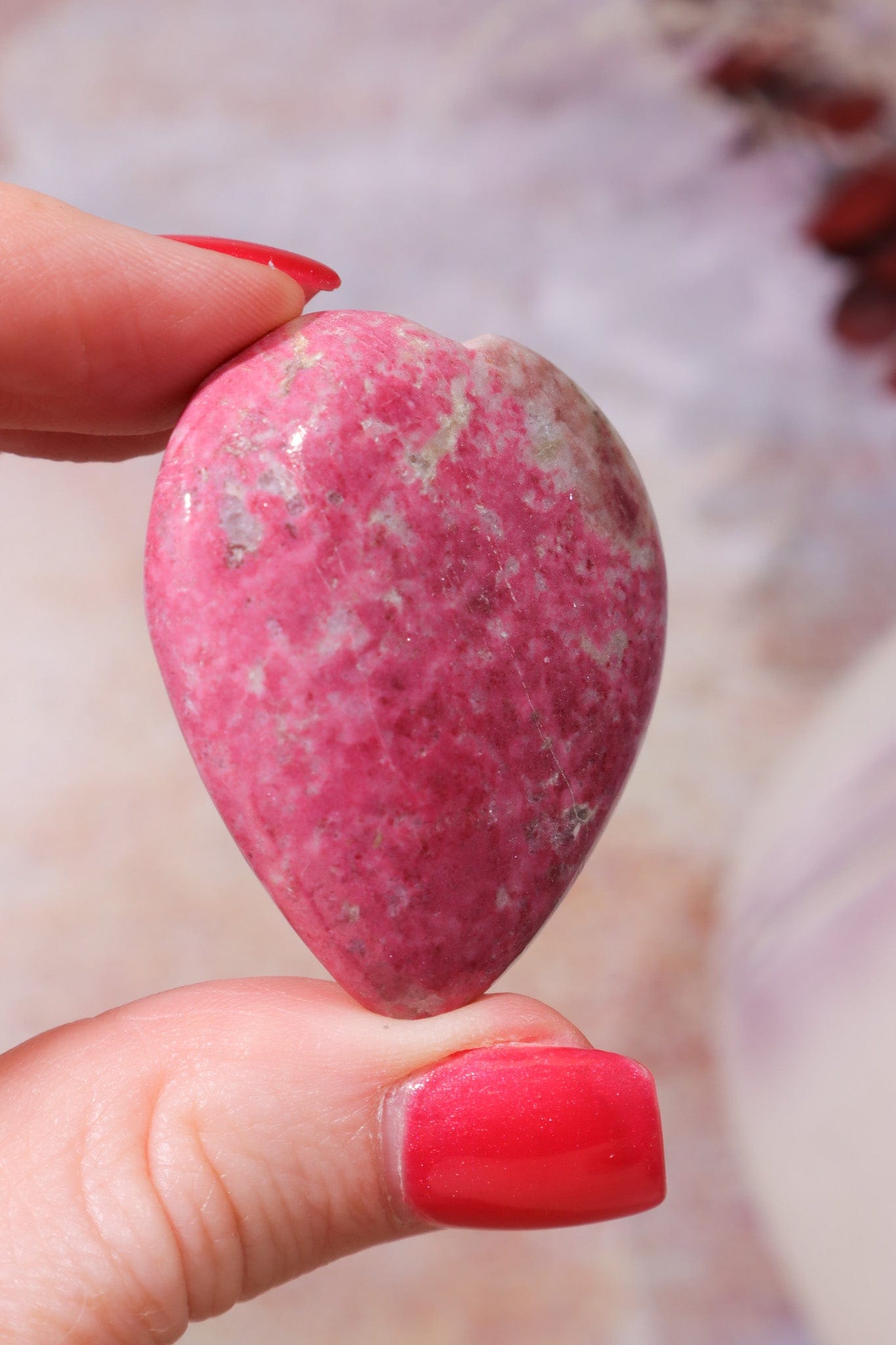 Thulite Heart, Sold As Seen Hearts Tali & Loz Crystals