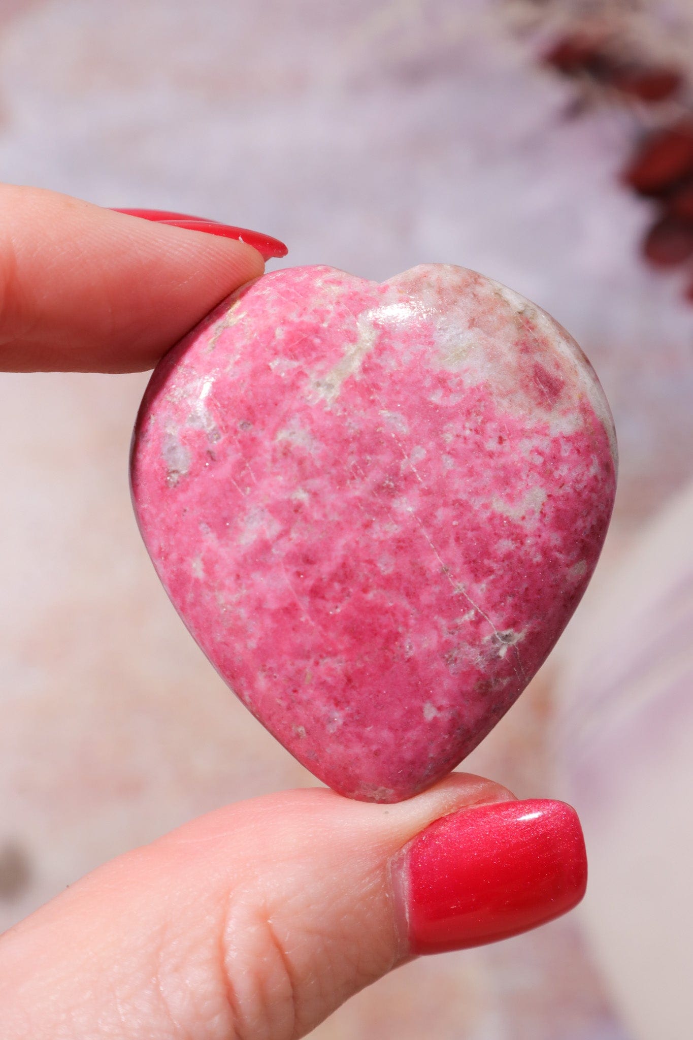 Thulite Heart, Sold As Seen Hearts Tali & Loz Crystals