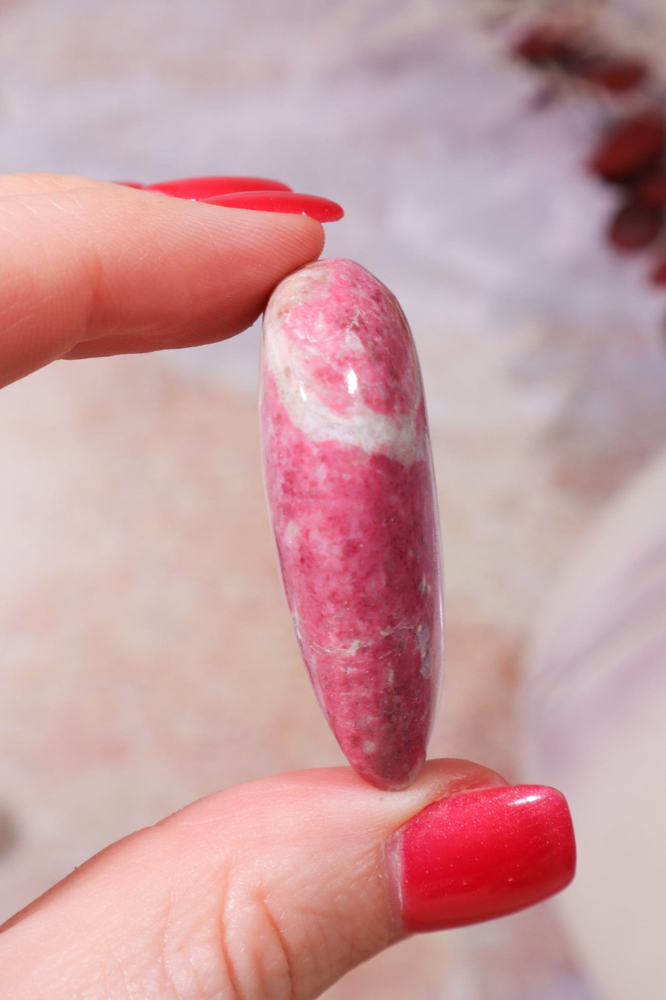 Thulite Heart, Sold As Seen Hearts Tali & Loz Crystals