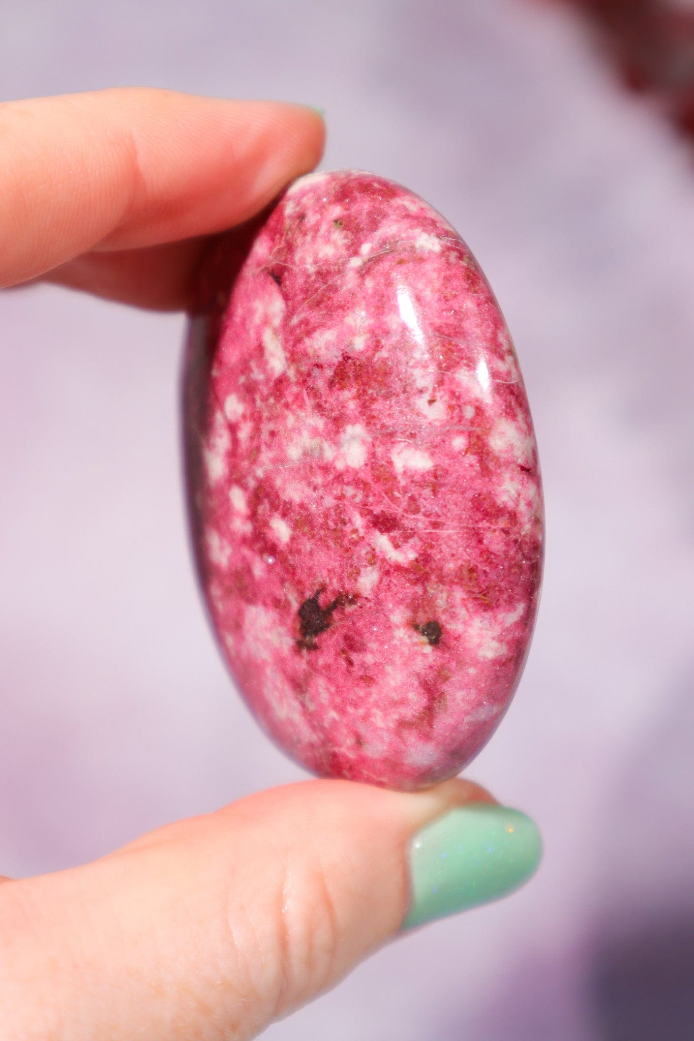 Thulite Palmstone 5.5cm, Sold As Seen Palmstones Tali & Loz Crystals
