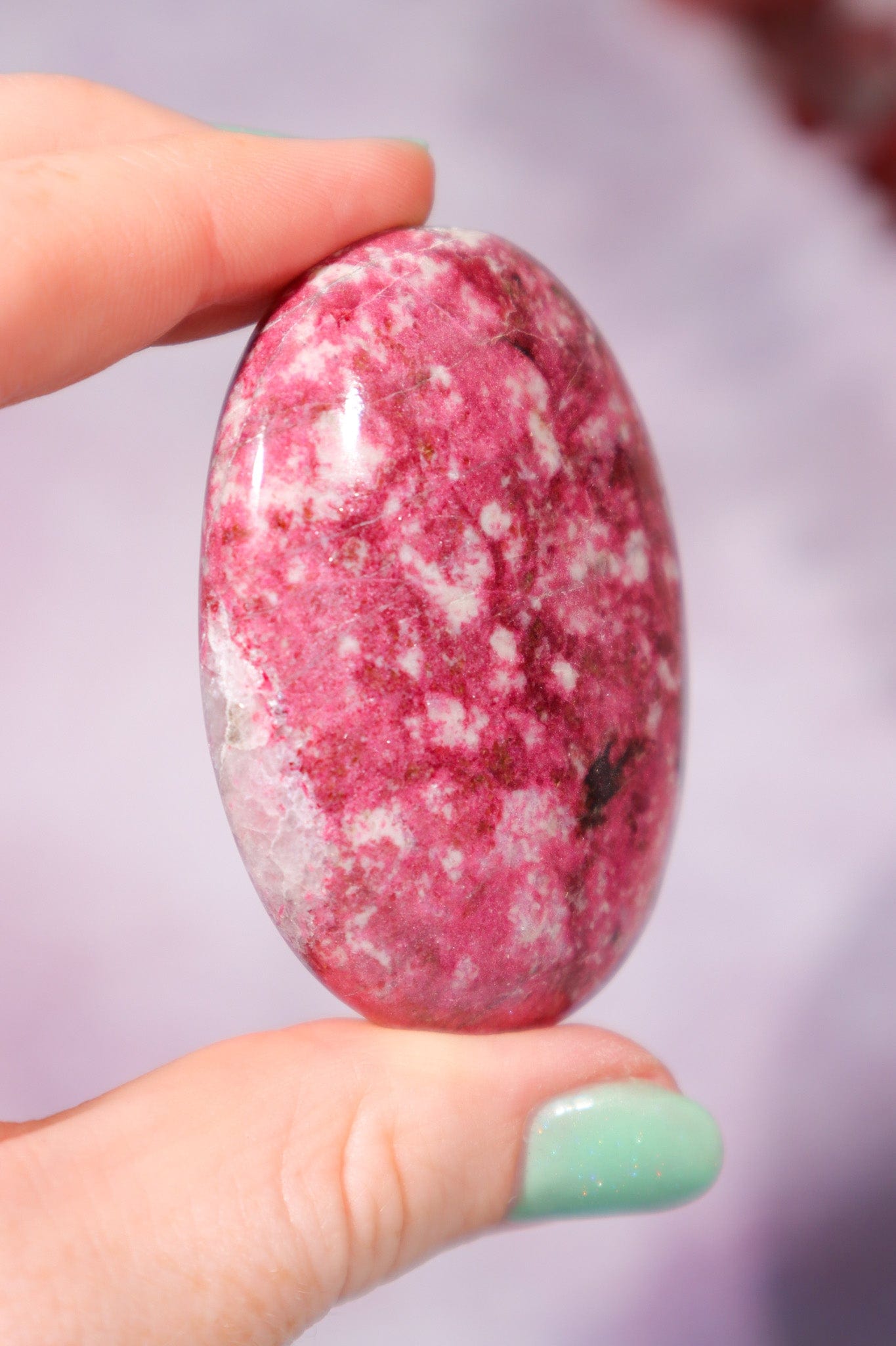 Thulite Palmstone 5.5cm, Sold As Seen Palmstones Tali & Loz Crystals