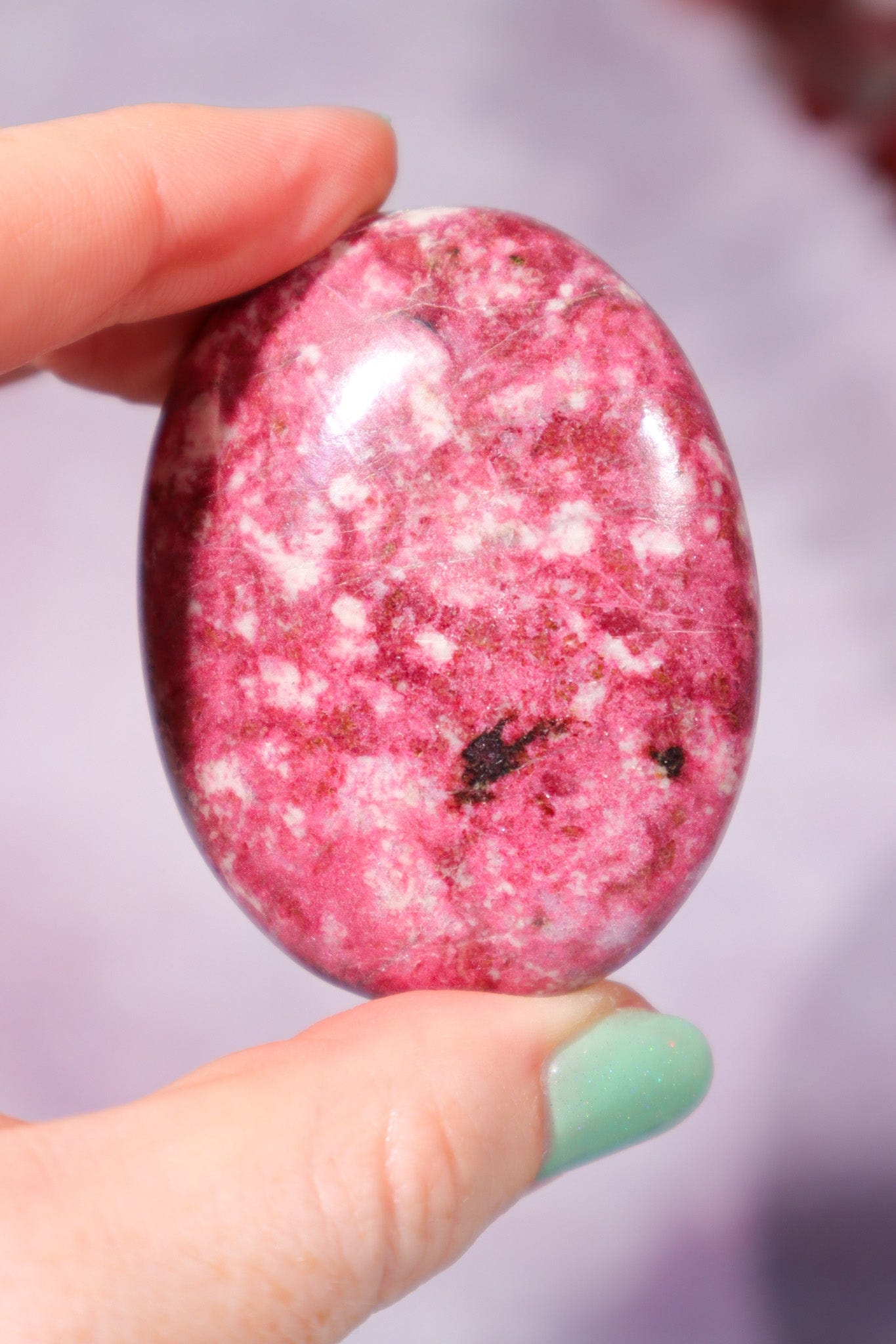 Thulite Palmstone 5.5cm, Sold As Seen Palmstones Tali & Loz Crystals