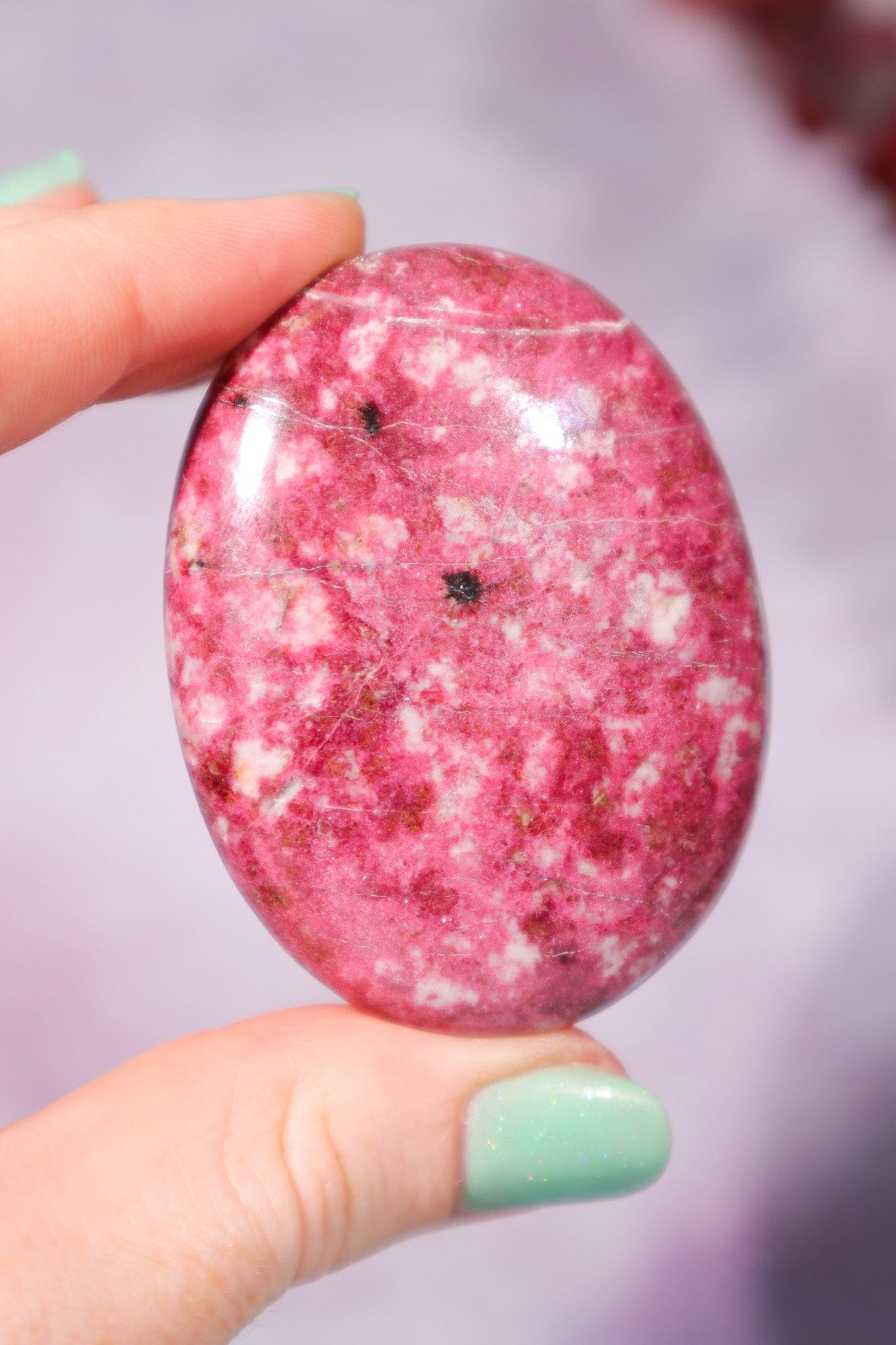 Thulite Palmstone 5.5cm, Sold As Seen Palmstones Tali & Loz Crystals