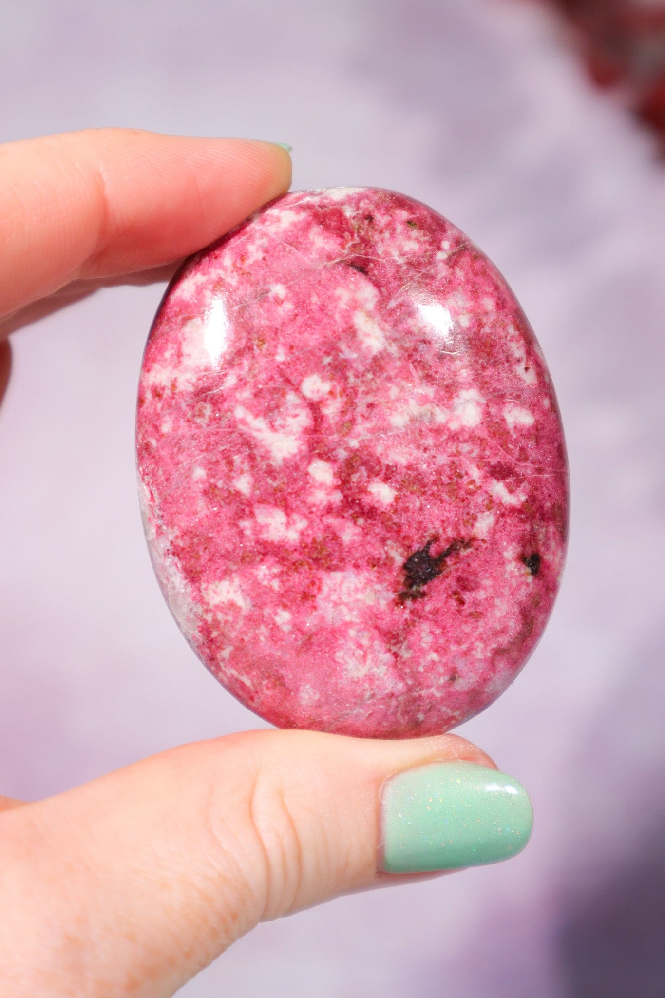 Thulite Palmstone 5.5cm, Sold As Seen Palmstones Tali & Loz Crystals