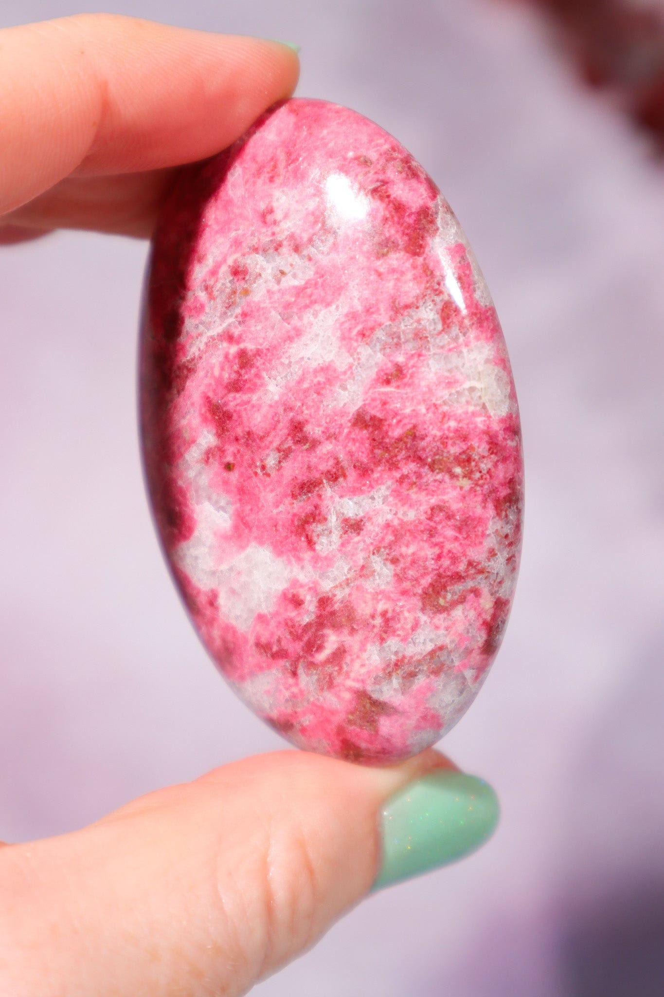 Thulite Palmstone 6cm, Sold As Seen Palmstones Tali & Loz Crystals