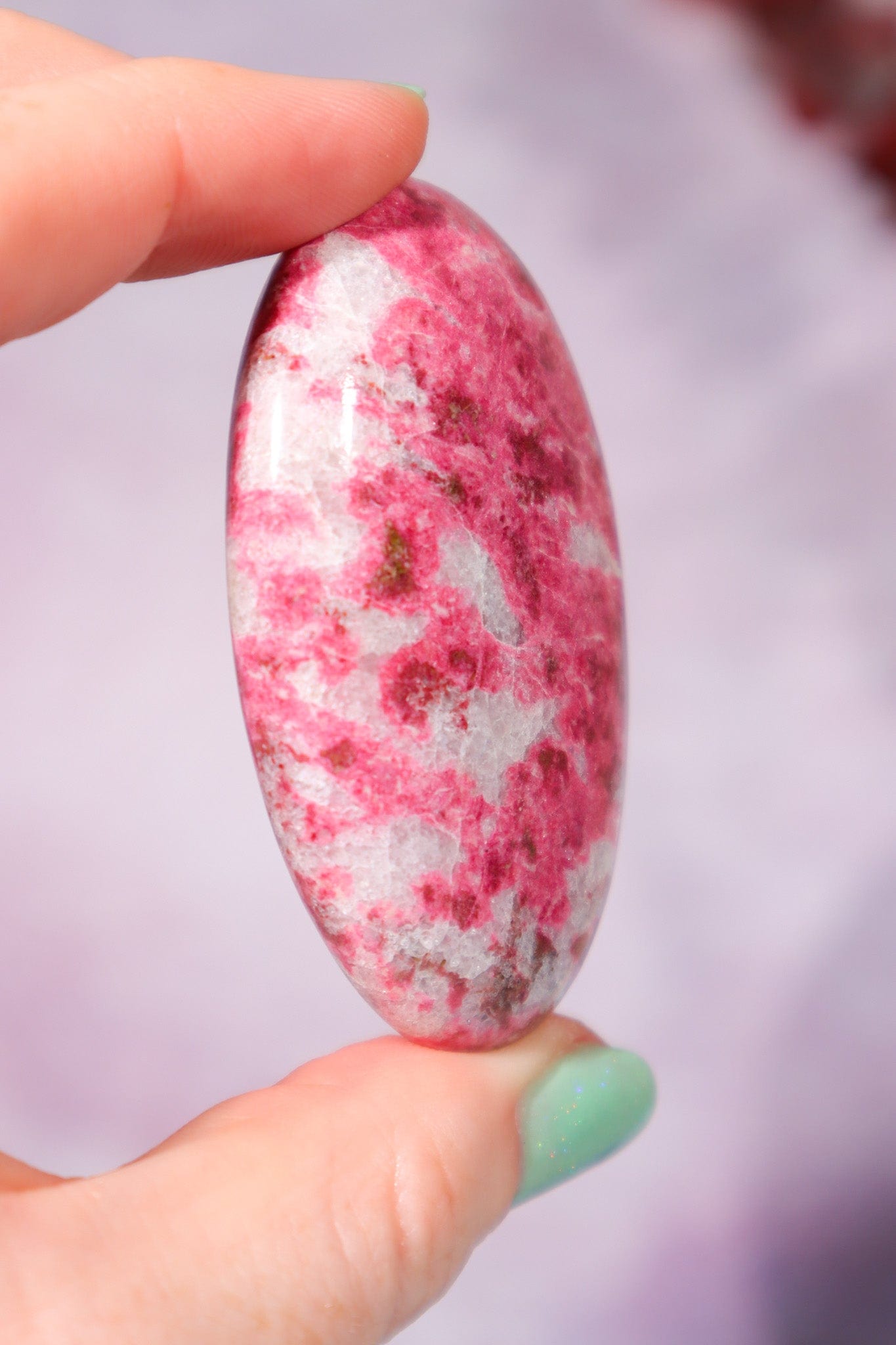Thulite Palmstone 6cm, Sold As Seen Palmstones Tali & Loz Crystals