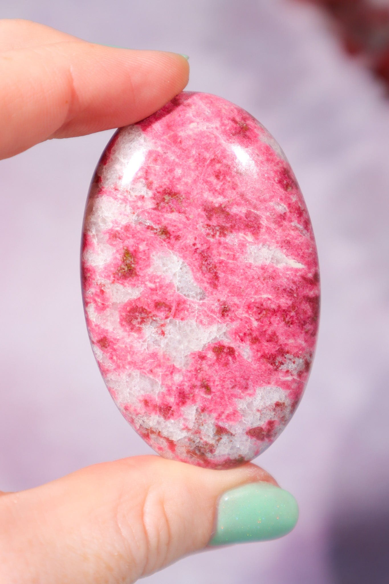 Thulite Palmstone 6cm, Sold As Seen Palmstones Tali & Loz Crystals
