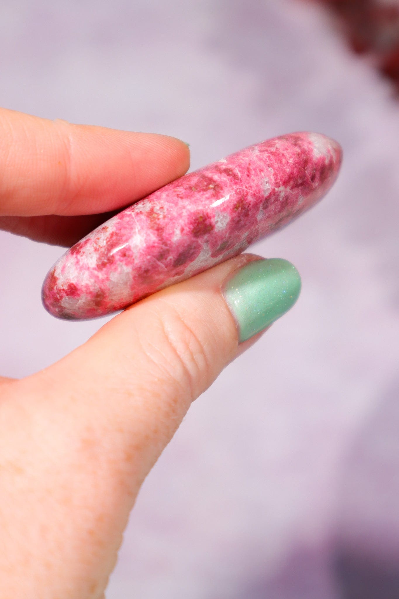 Thulite Palmstone 6cm, Sold As Seen Palmstones Tali & Loz Crystals